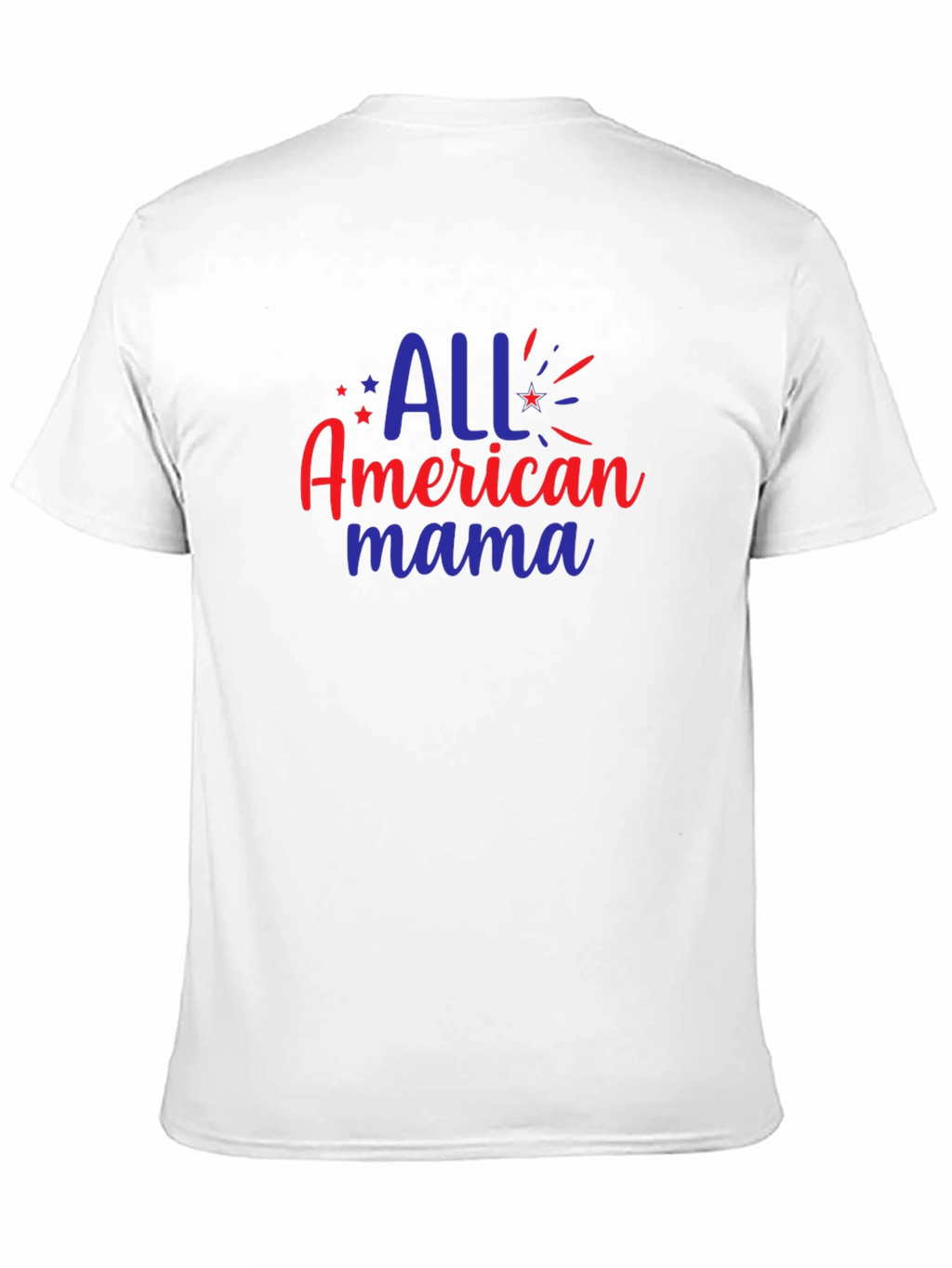 All American Mama Graphic Tee - Patriotic Black T-Shirt