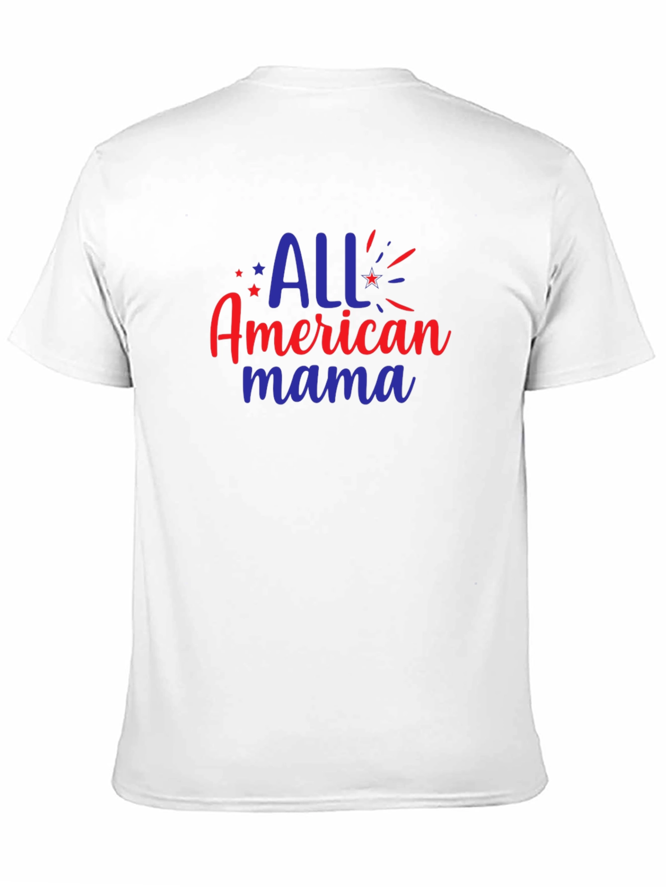 All American Mama Graphic Tee - Patriotic Black T-Shirt