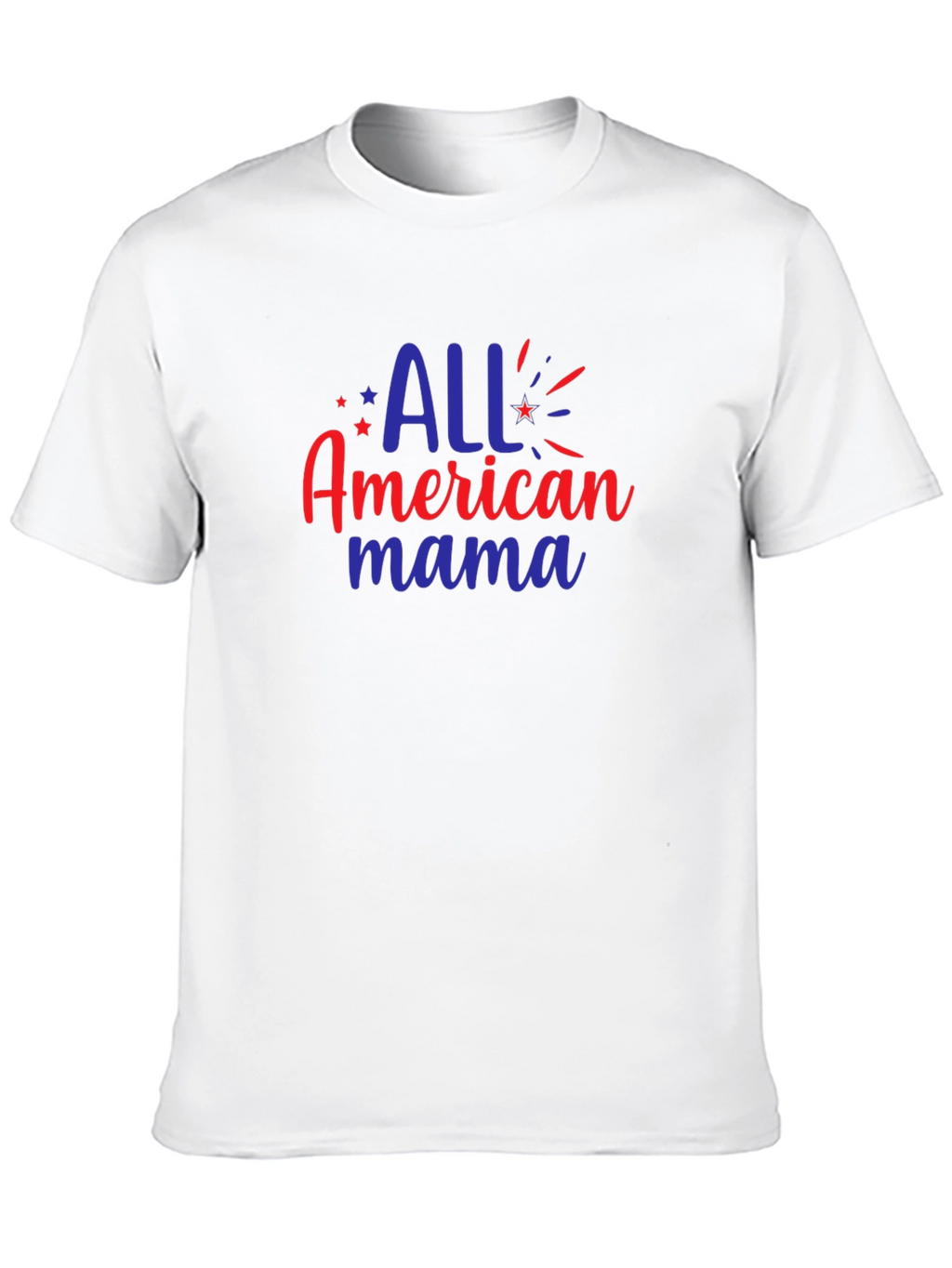All American Mama Graphic Tee - Patriotic Black T-Shirt