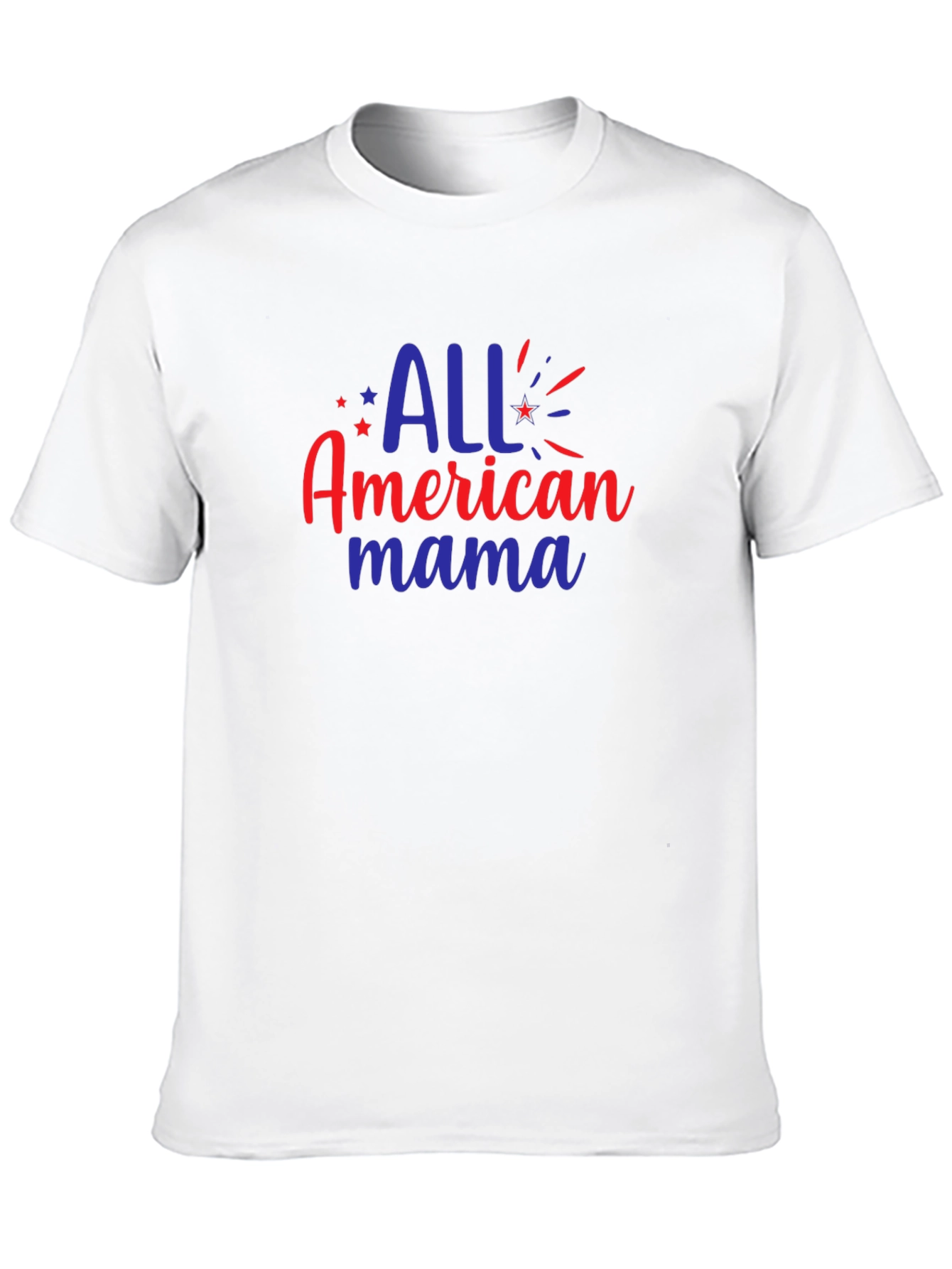 All American Mama Graphic Tee - Patriotic Black T-Shirt
