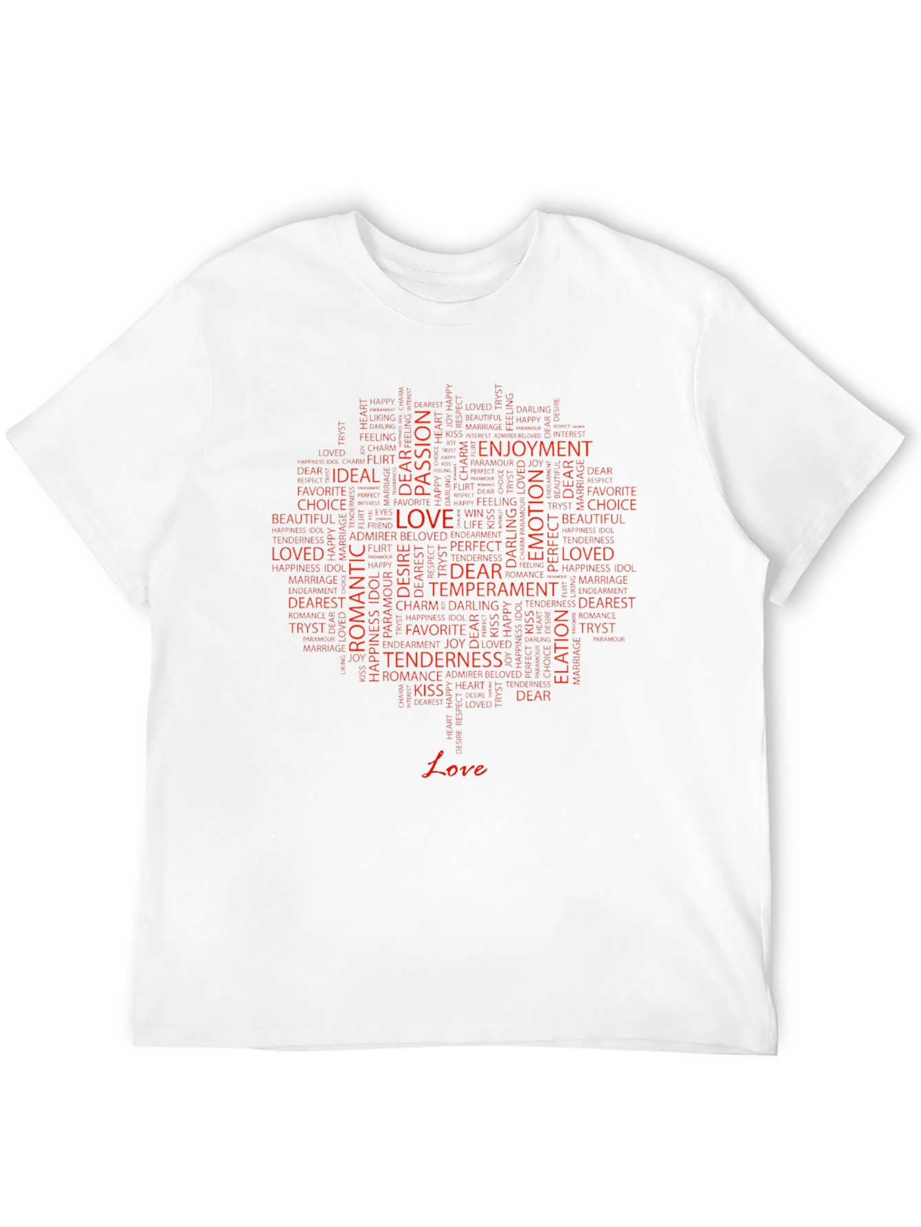 Love Word Art Black Tee