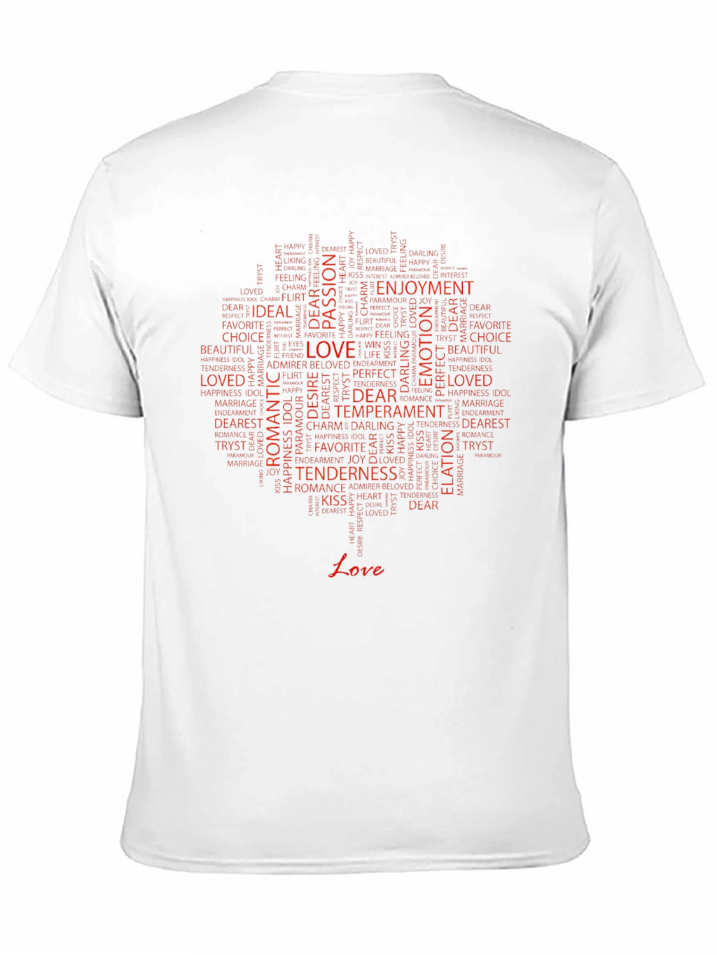 Love Word Art Black Tee