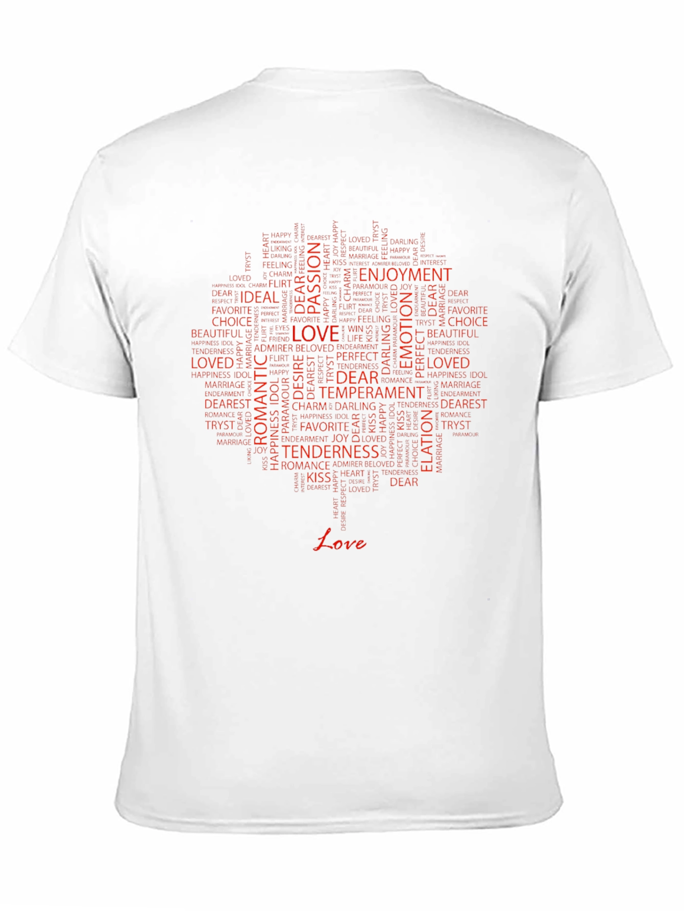 Love Word Art Black Tee