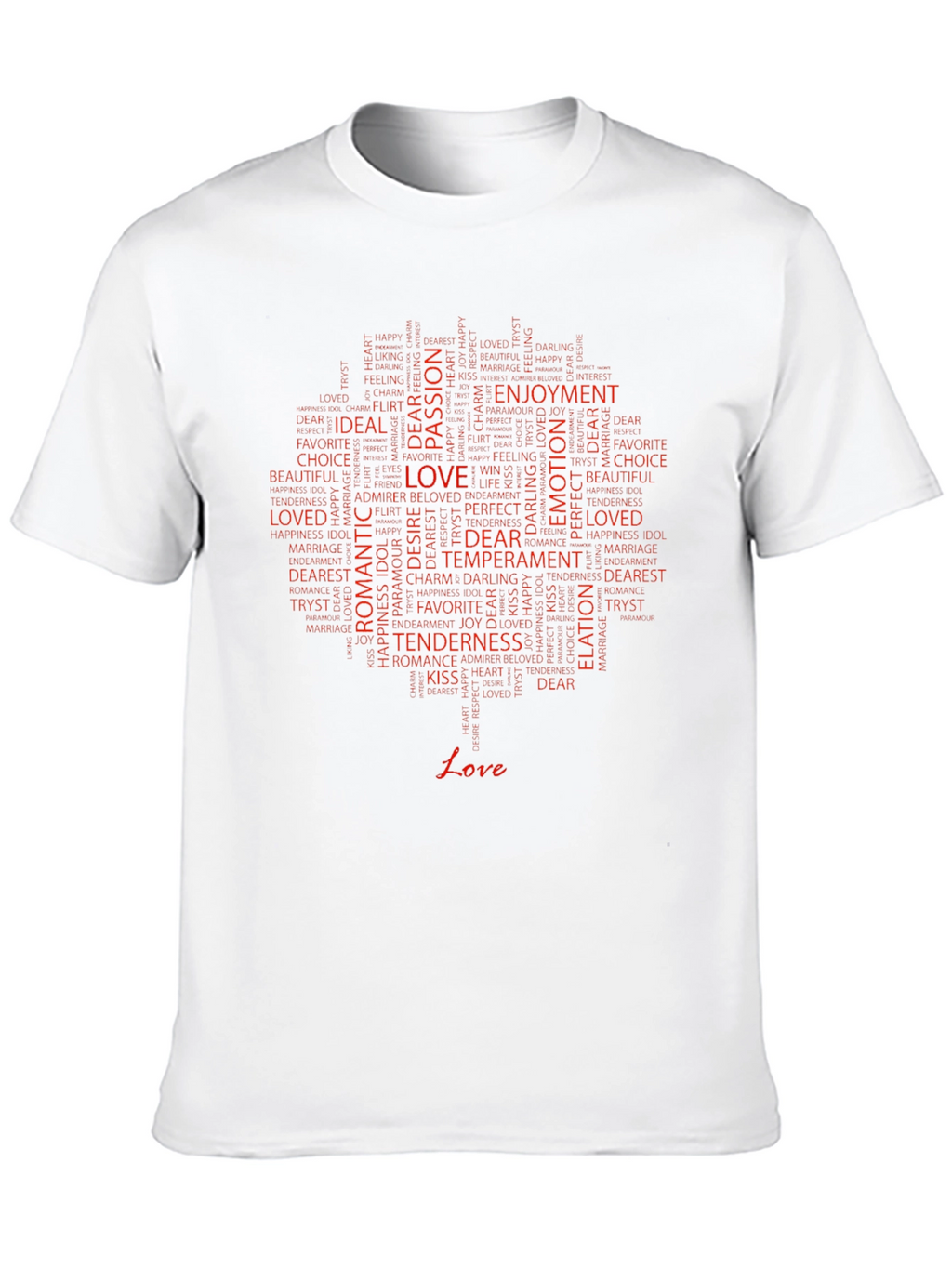 Love Word Art Black Tee