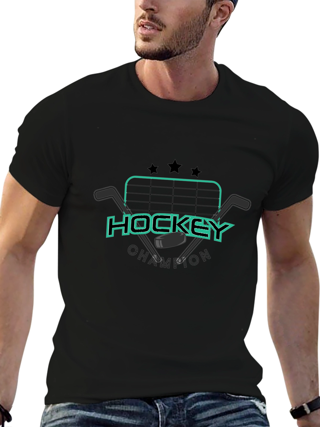 Hockey Champion Black T-Shirt