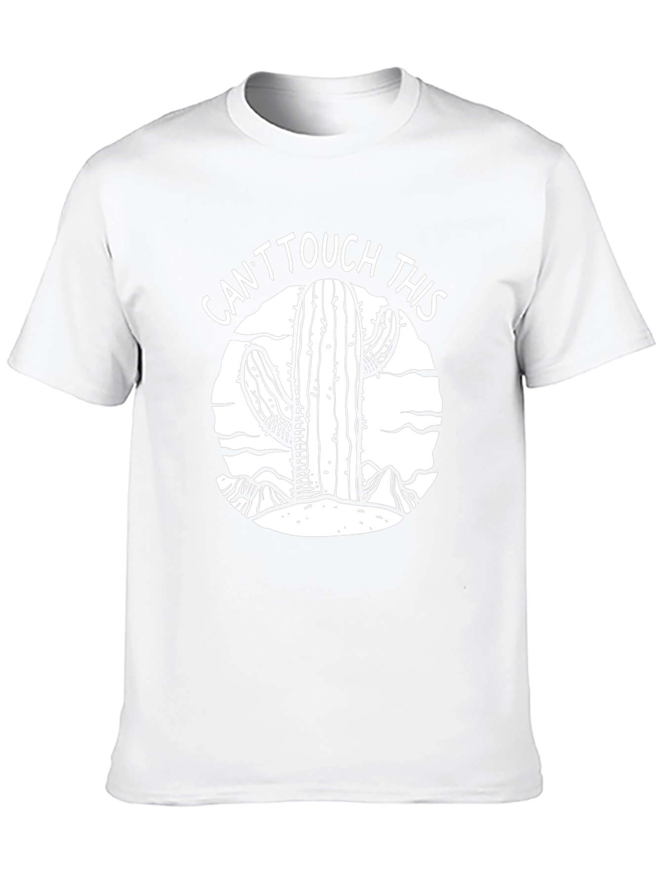 Cactus Graphic T-Shirt - Cant Touch This Black Tee
