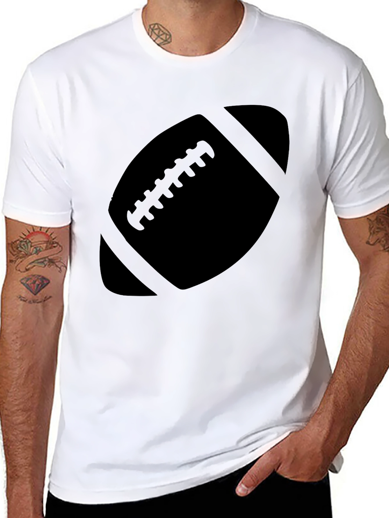 Football Graphic Tee - Black