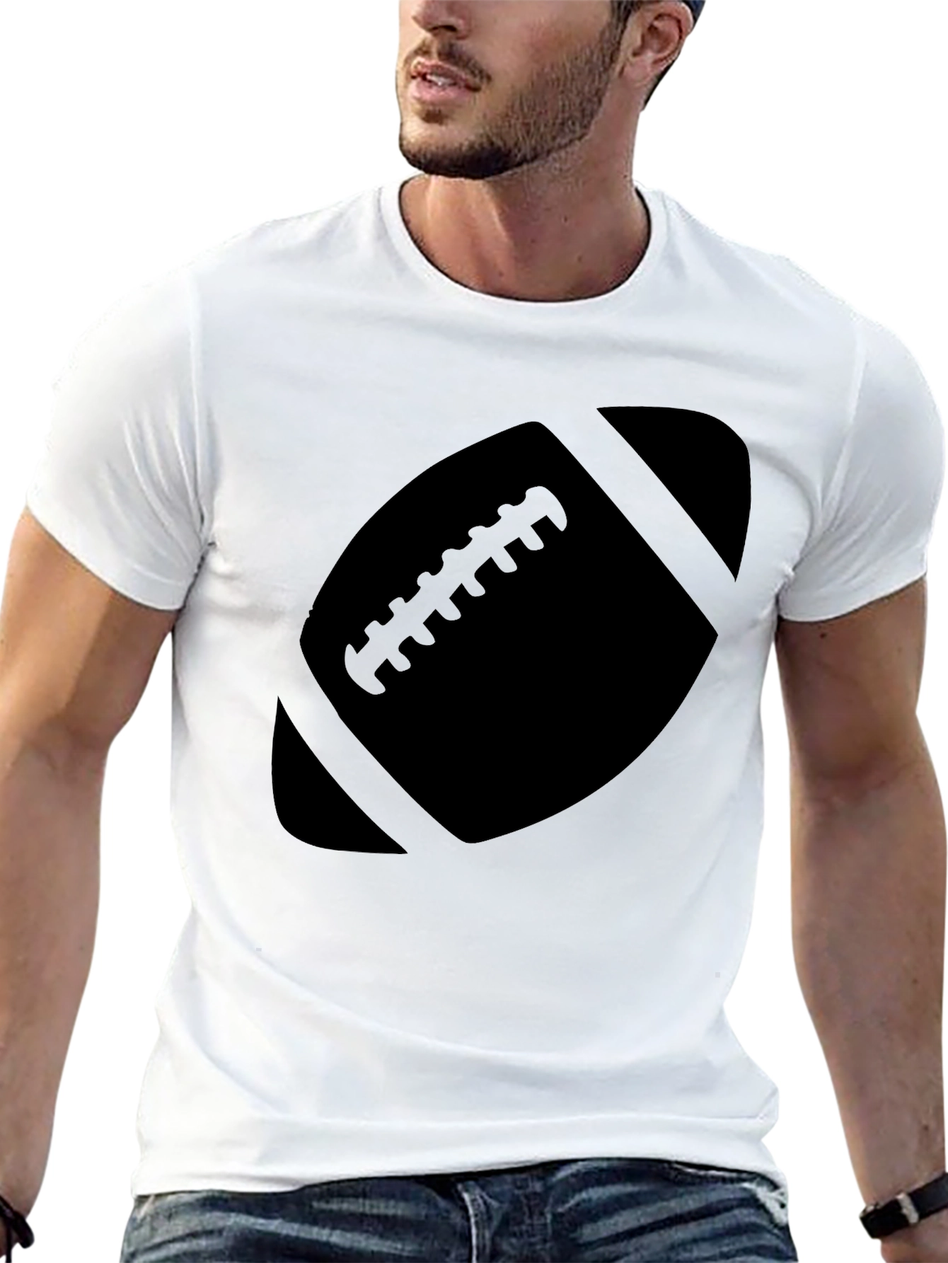 Football Graphic Tee - Black