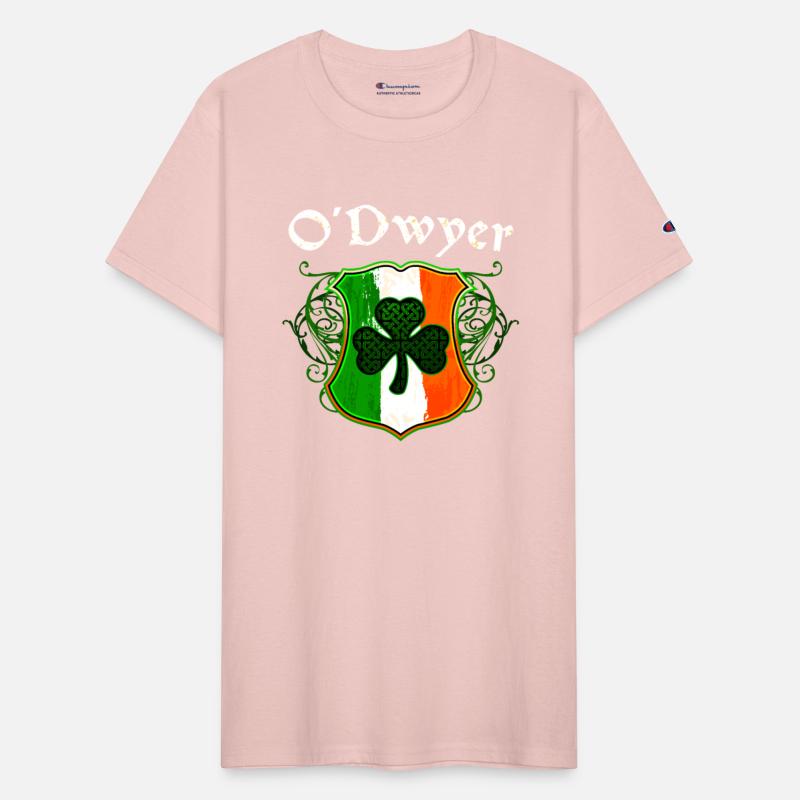 O'Dwyer Irish Surname Ireland Flag Shield Shamrock