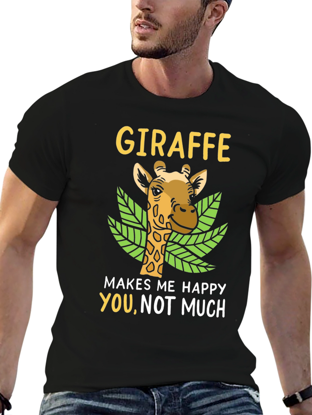 Giraffe Makes Me Happy Tee