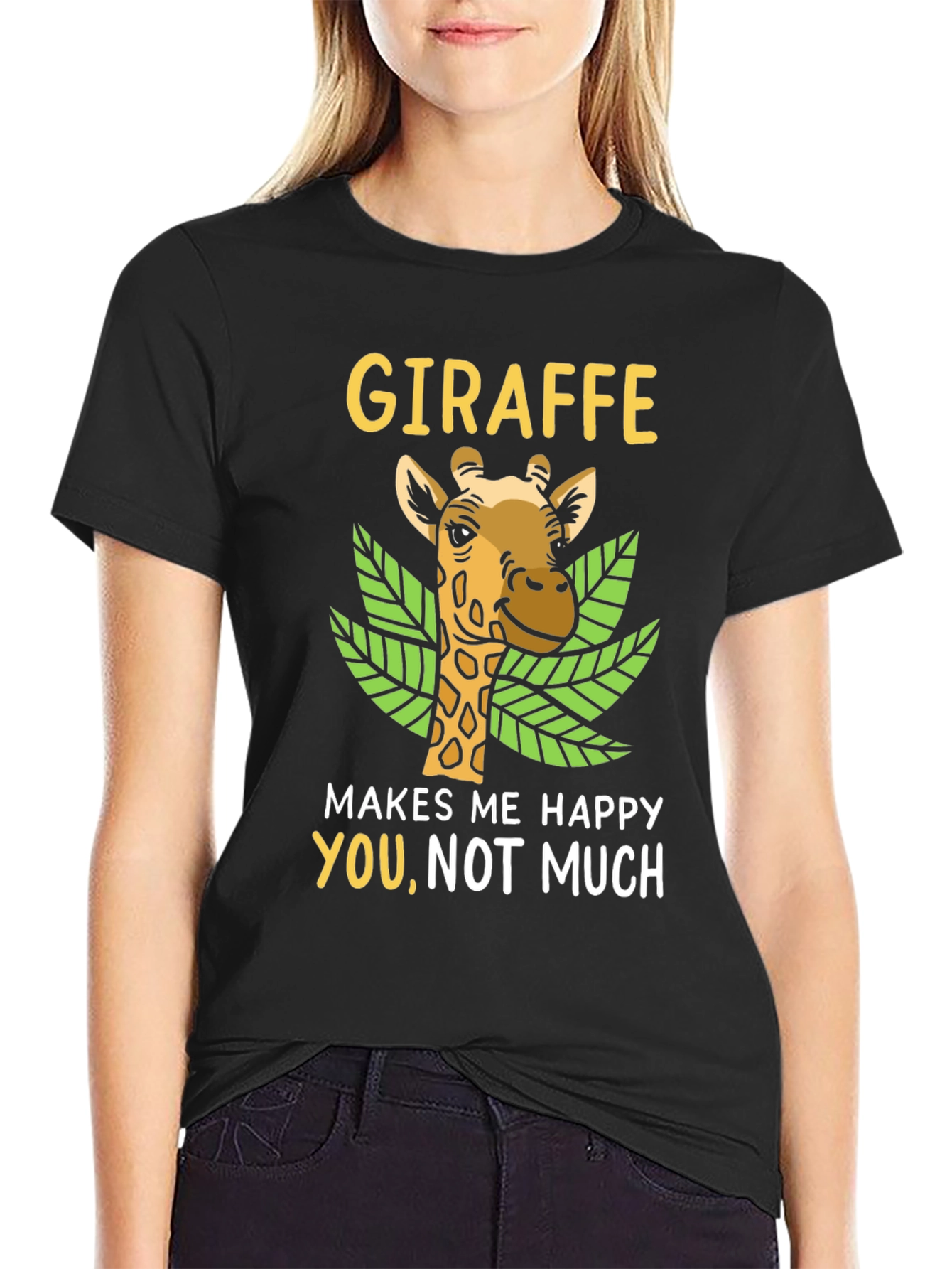 Giraffe Makes Me Happy Tee
