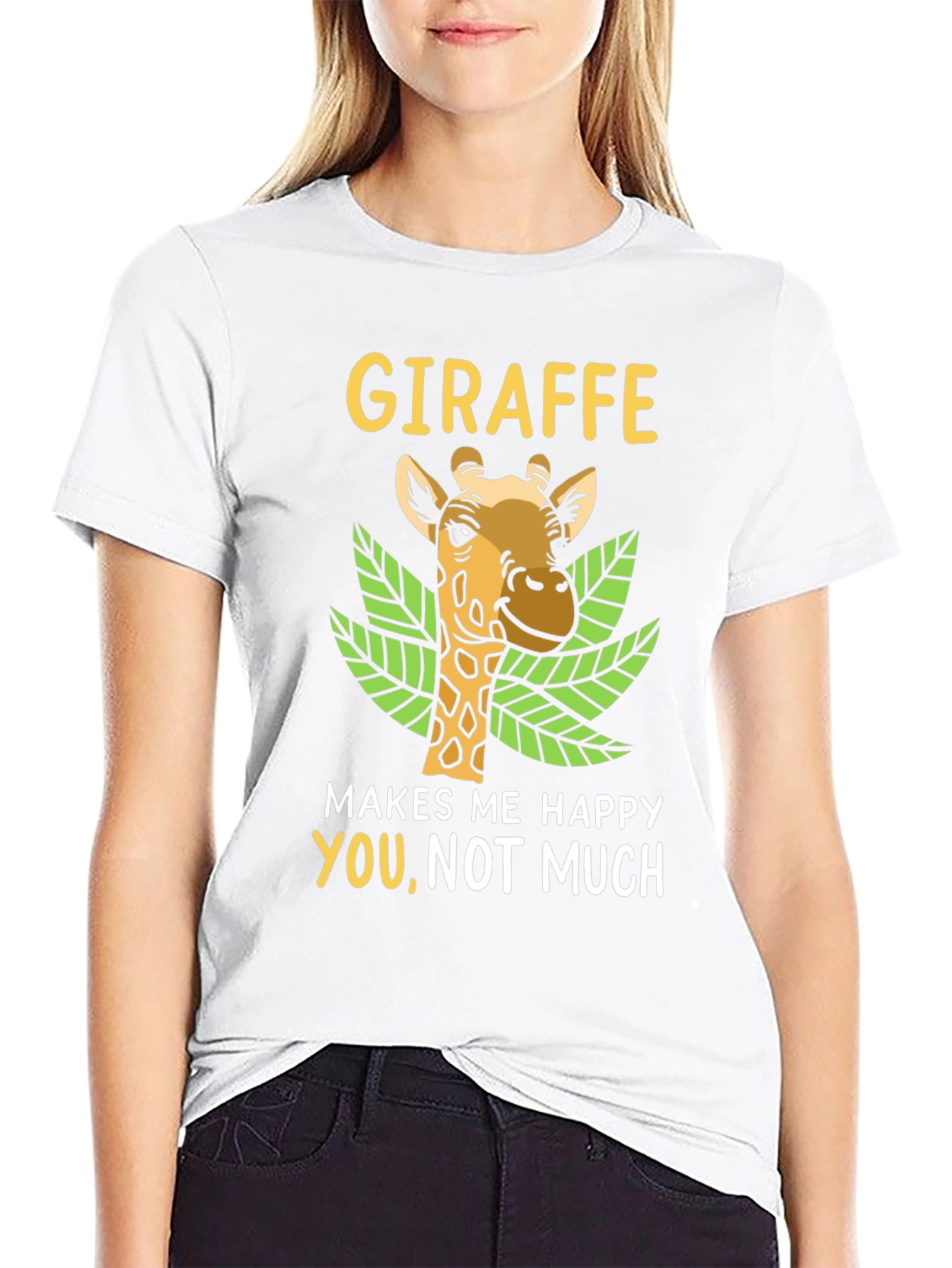 Giraffe Makes Me Happy Tee