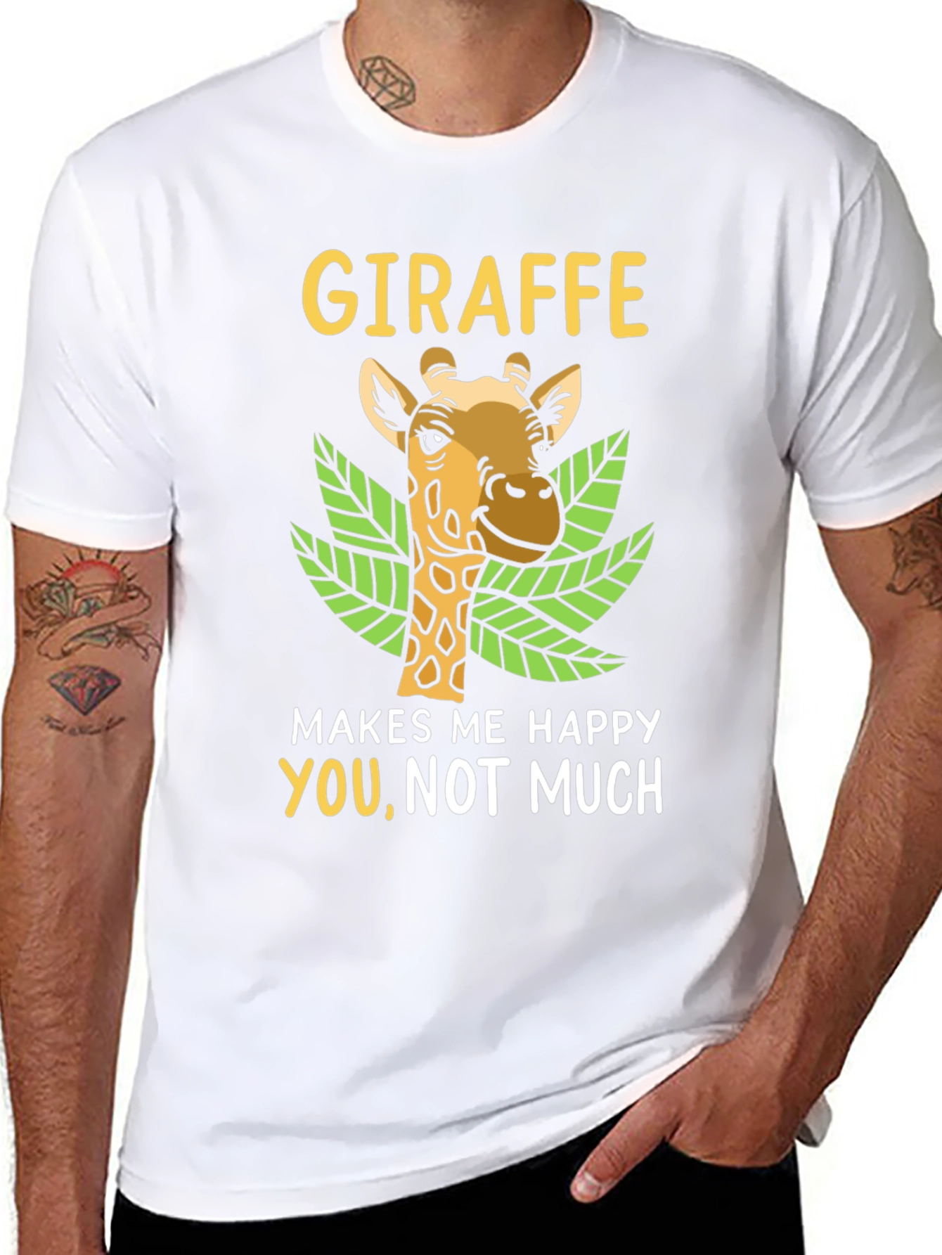 Giraffe Makes Me Happy Tee