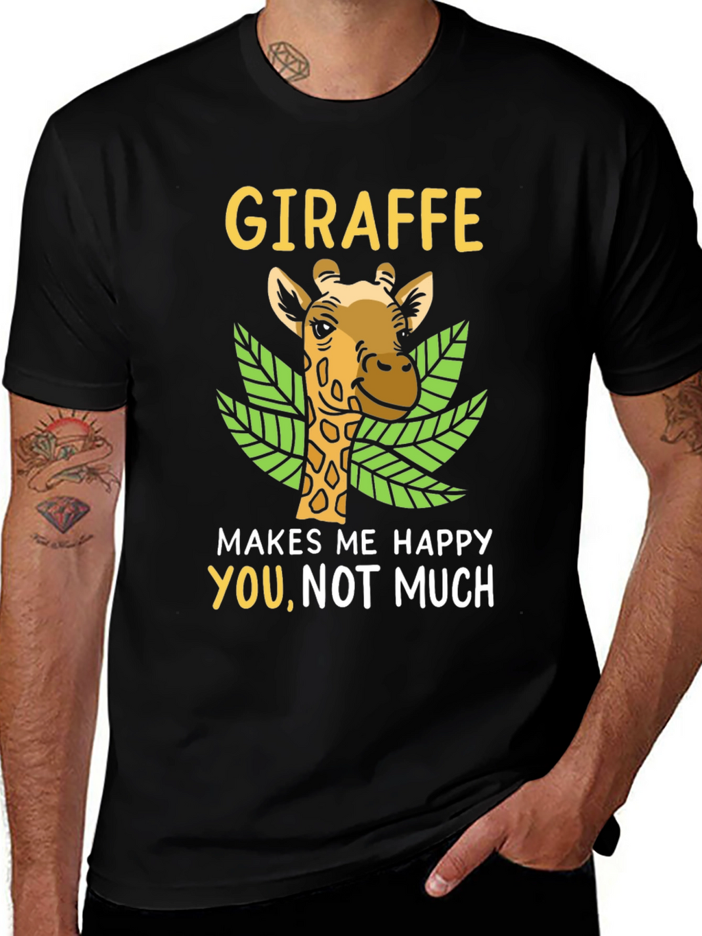 Giraffe Makes Me Happy Tee