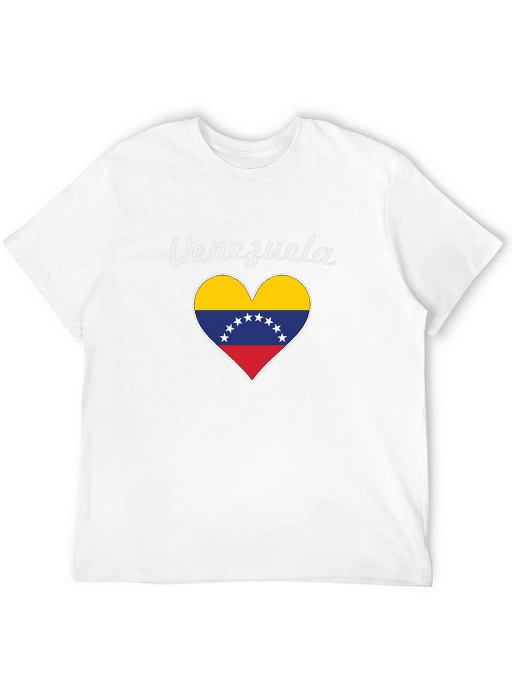 Venezuela Heart Flag Graphic Tee - Black