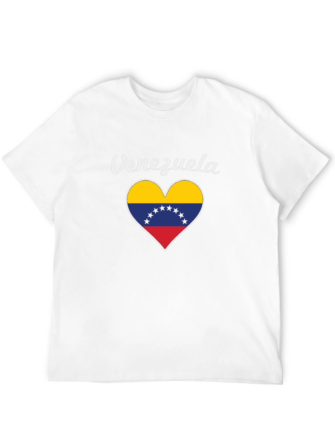 Venezuela Heart Flag Graphic Tee - Black