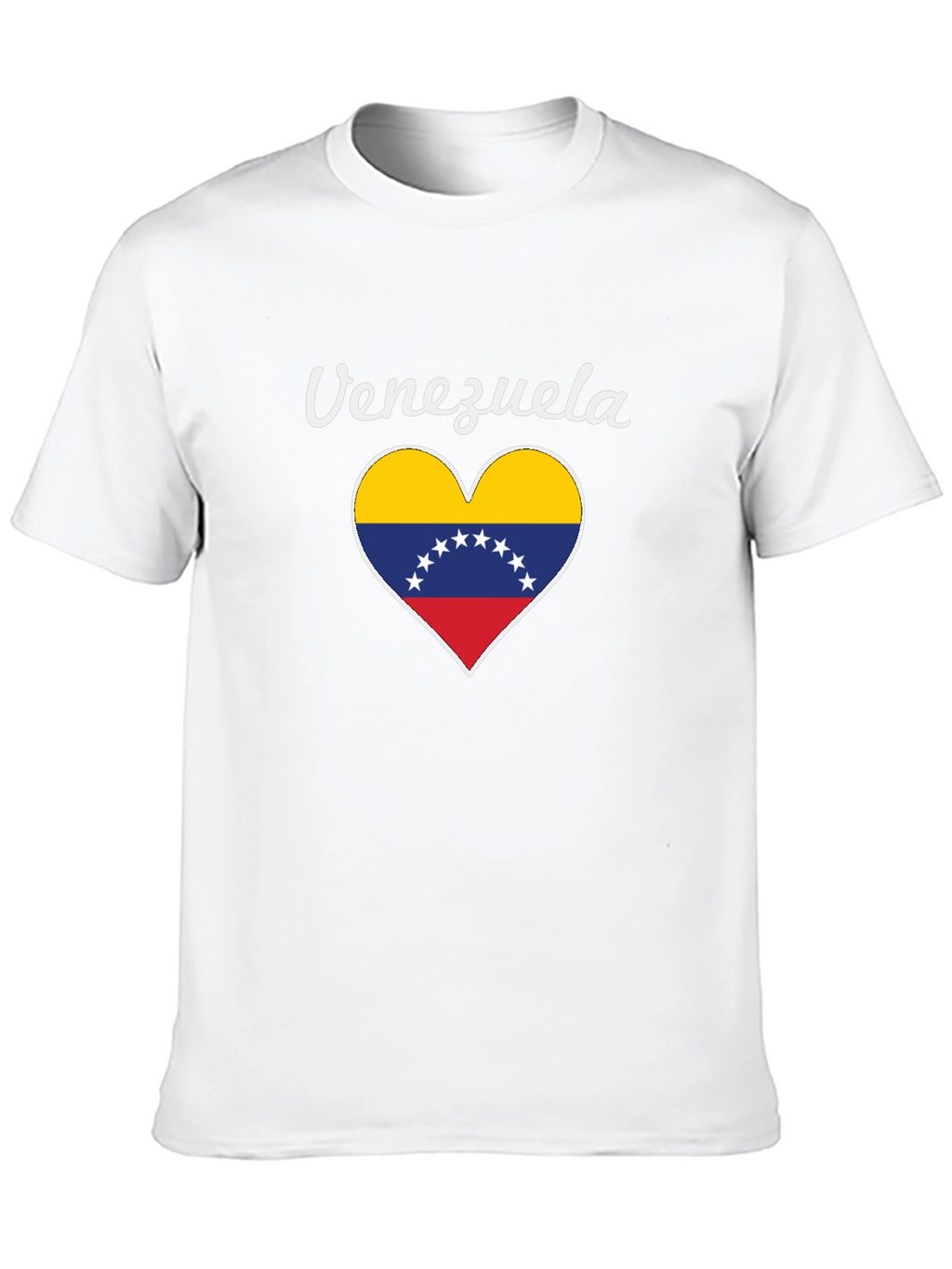Venezuela Heart Flag Graphic Tee - Black