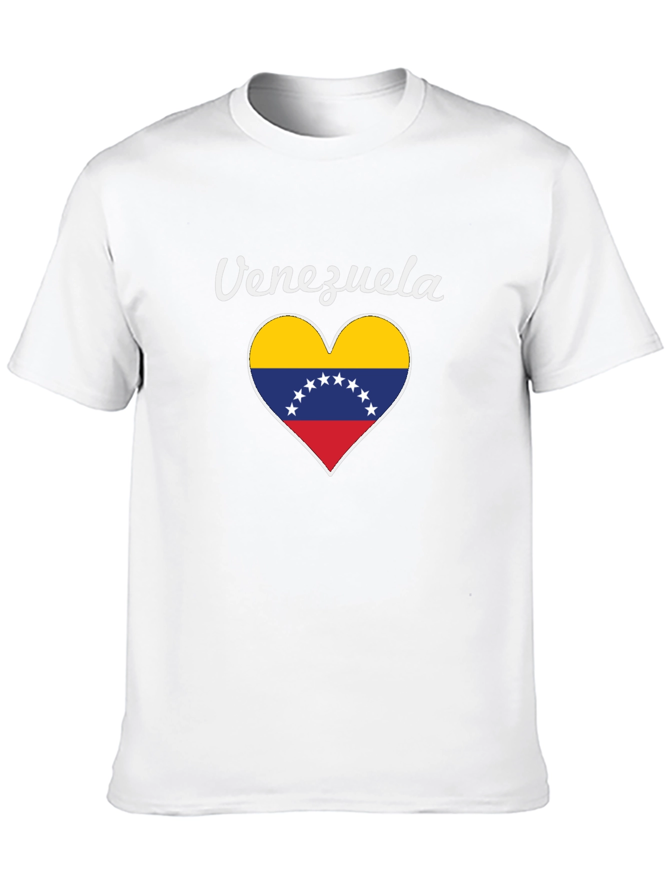 Venezuela Heart Flag Graphic Tee - Black
