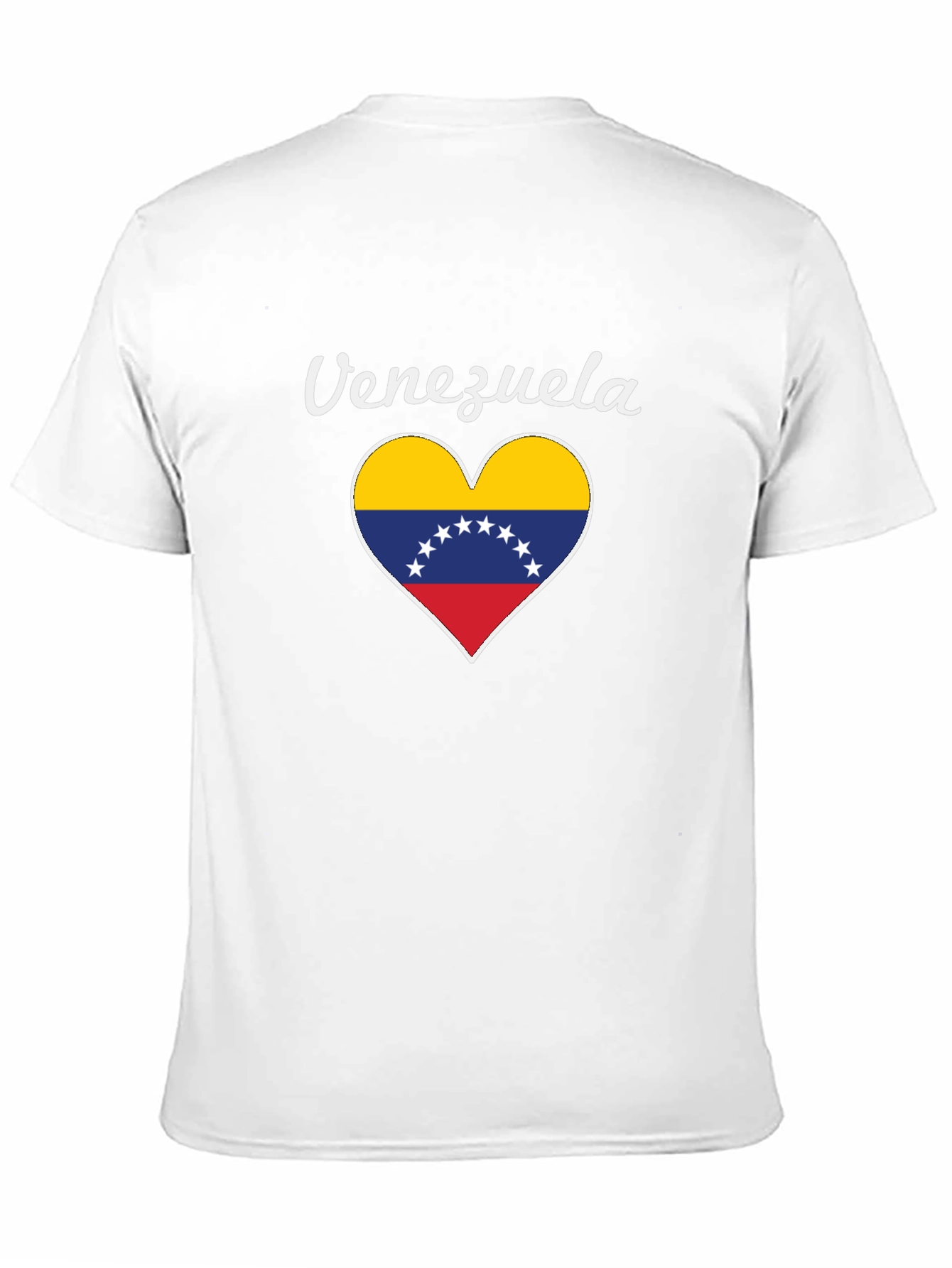 Venezuela Heart Flag Graphic Tee - Black