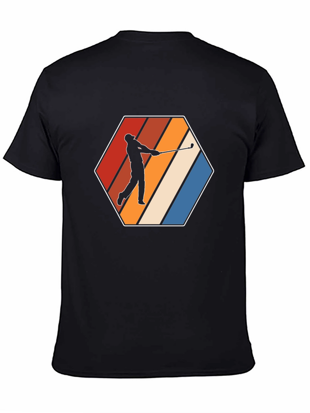 Retro Golfer Tee - Hexagon Design - Classic Style