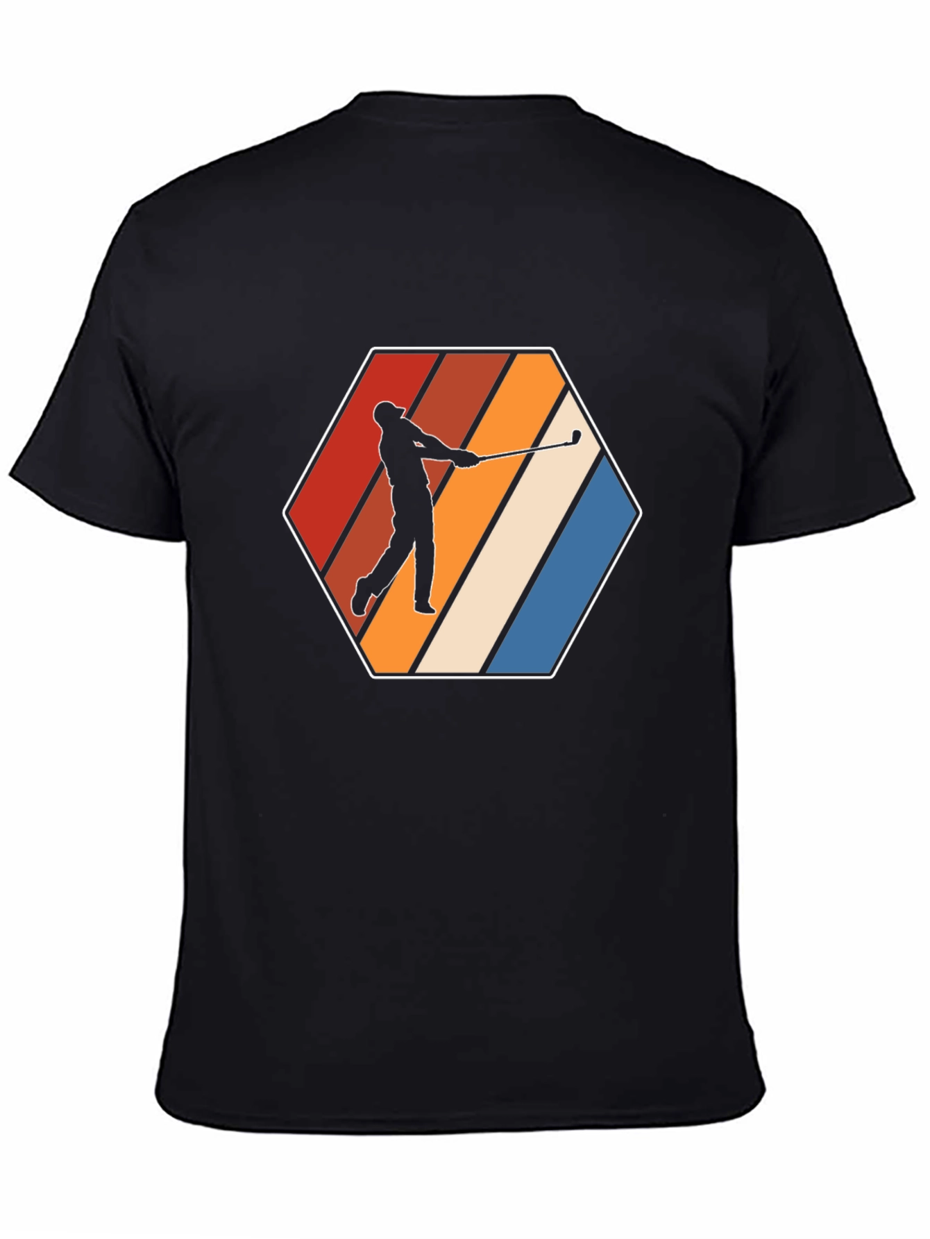 Retro Golfer Tee - Hexagon Design - Classic Style