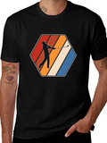 Retro Golfer Tee - Hexagon Design - Classic Style
