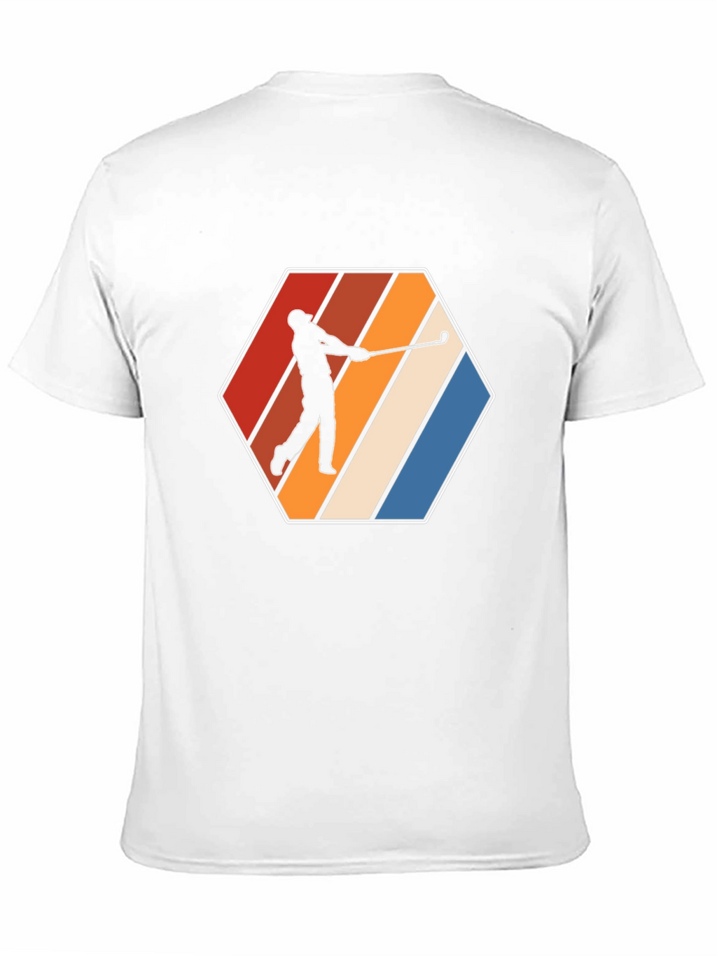 Retro Golfer Tee - Hexagon Design - Classic Style