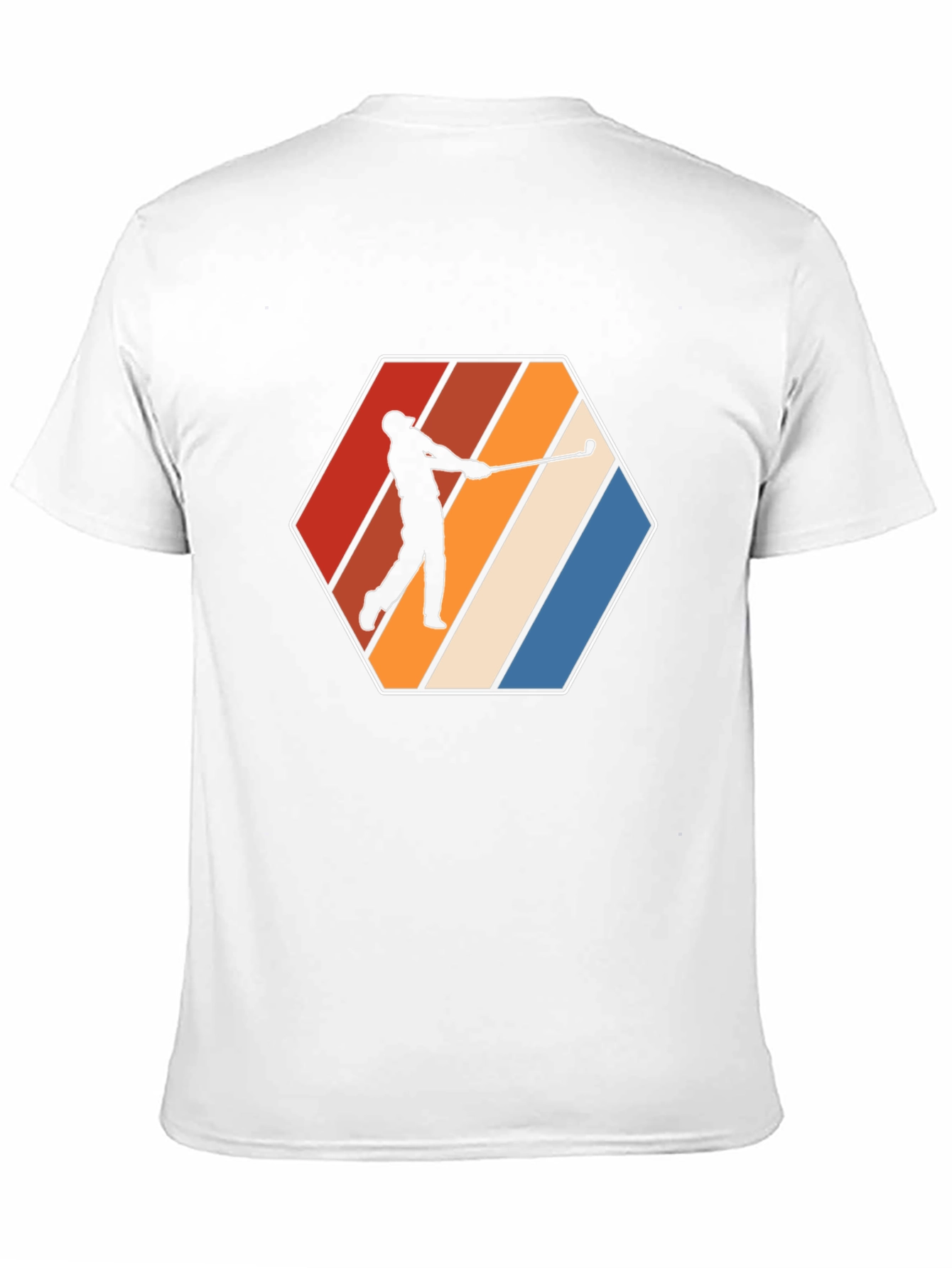 Retro Golfer Tee - Hexagon Design - Classic Style