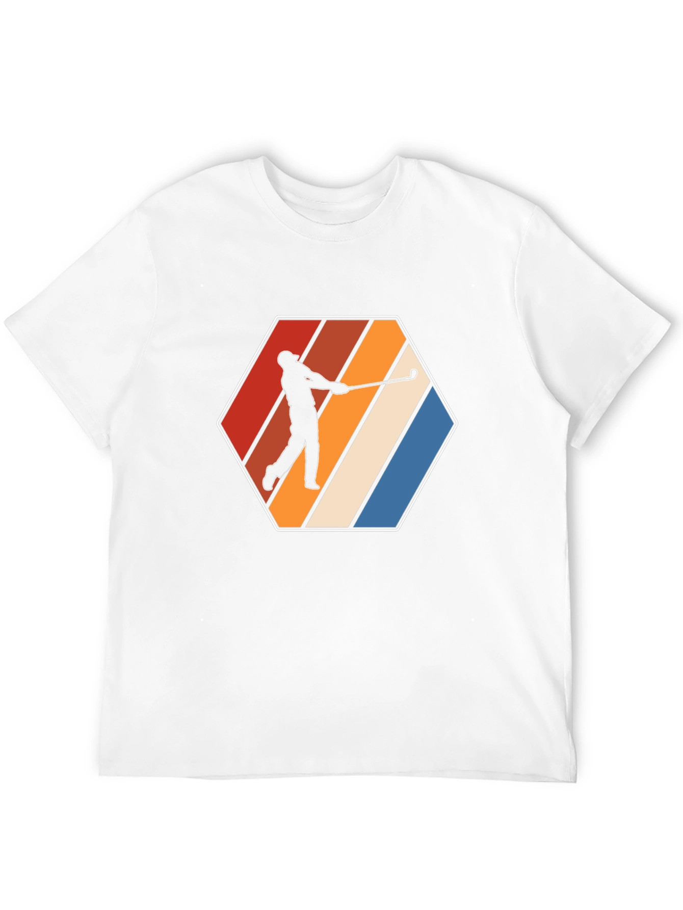 Retro Golfer Tee - Hexagon Design - Classic Style