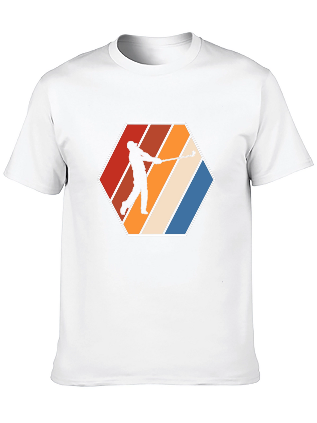 Retro Golfer Tee - Hexagon Design - Classic Style