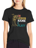 In Jesus Name I Play Drummer T-Shirt
