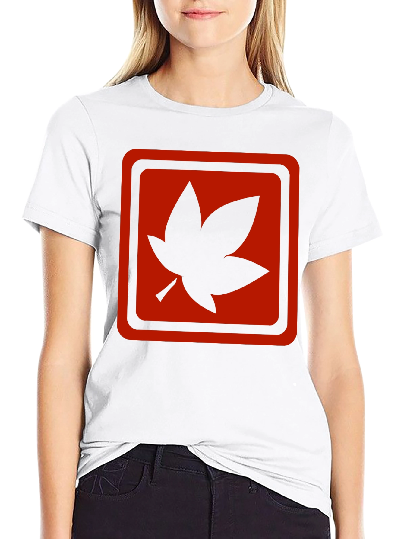 Maple Leaf Graphic T-Shirt - Black