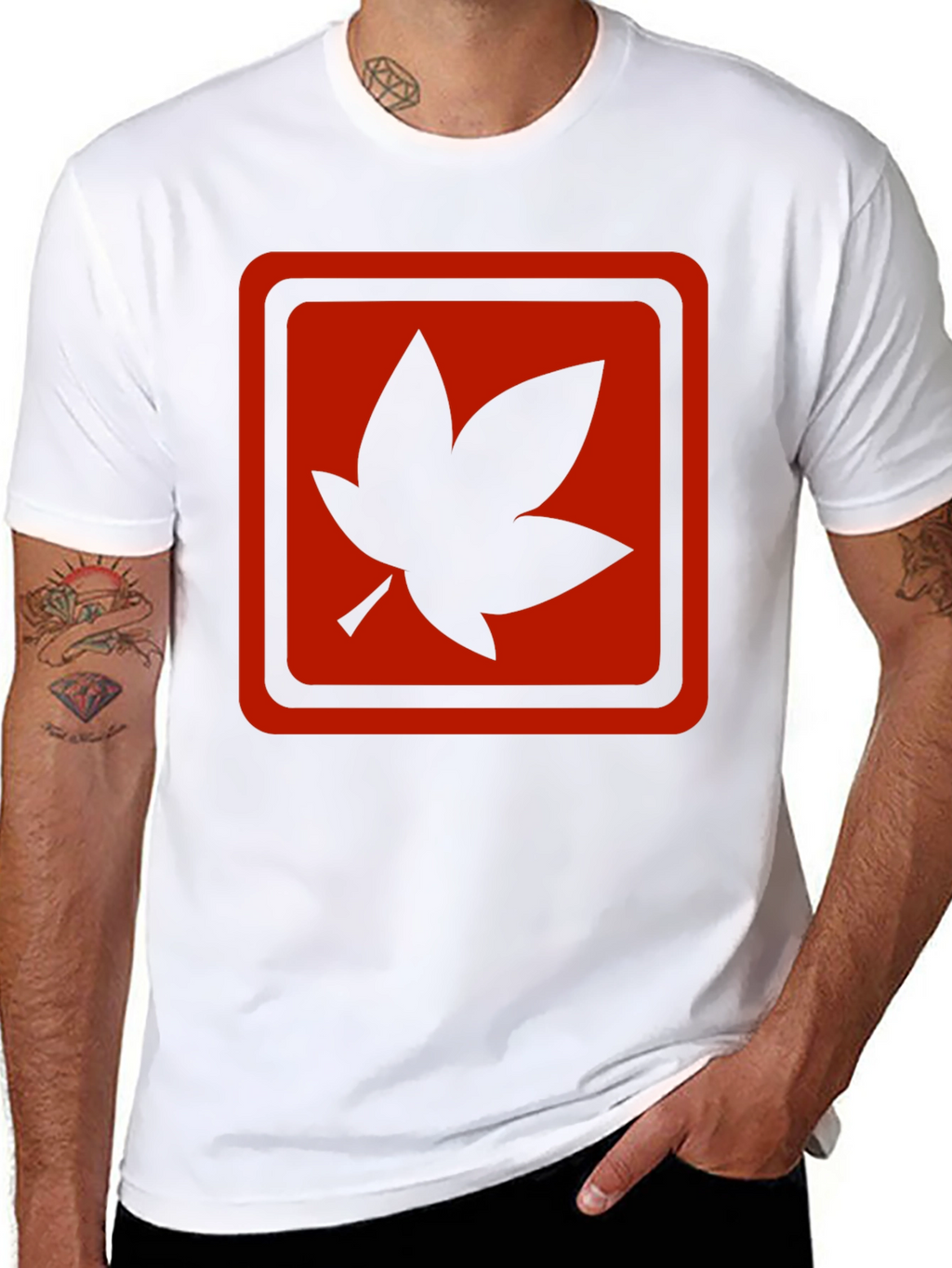 Maple Leaf Graphic T-Shirt - Black