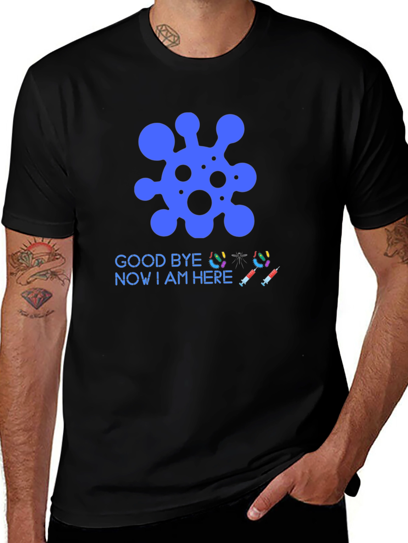 Vaccine T-Shirt: Goodbye Virus Hello Protection
