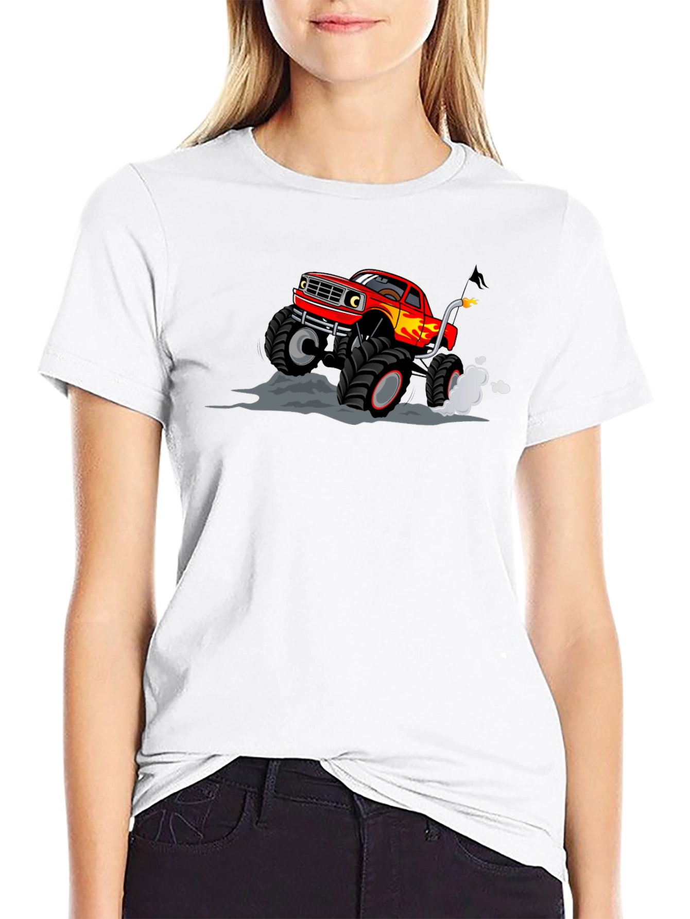 Monster Truck Graphic T-Shirt - Black Cotton Tee