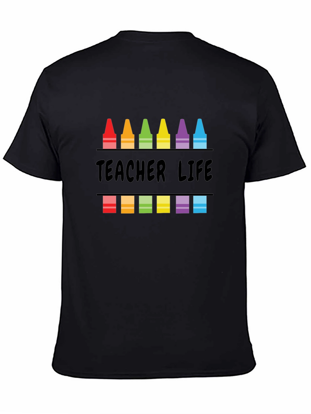 Teacher Life Crayon Graphic T-Shirt