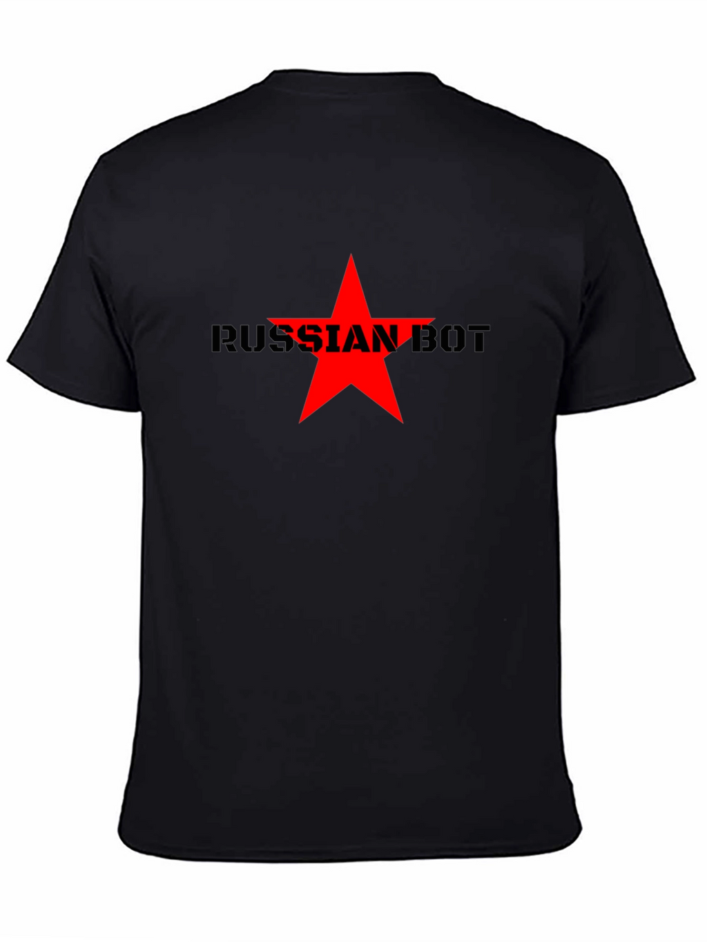 Russian Bot Star Graphic Tee - Black