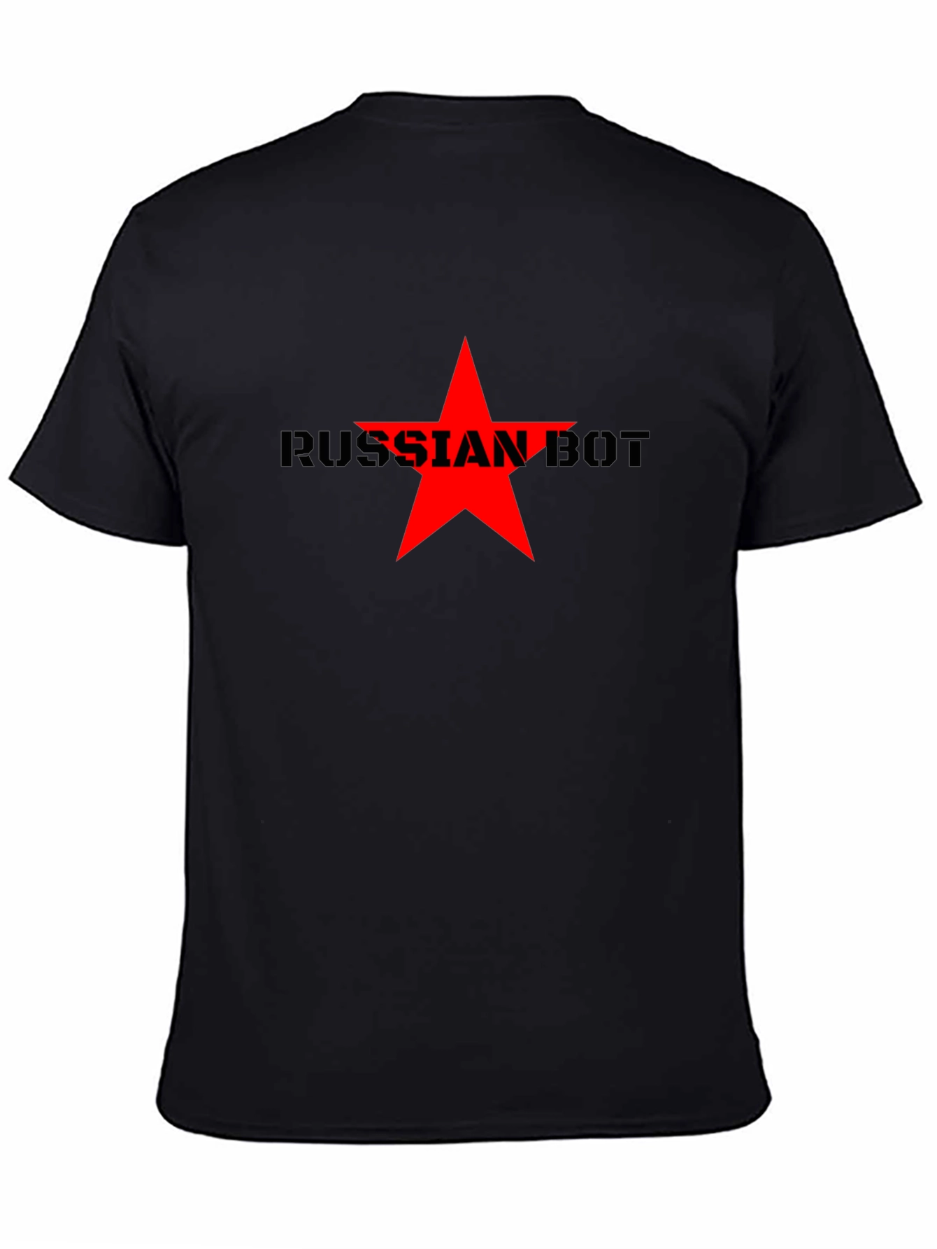 Russian Bot Star Graphic Tee - Black