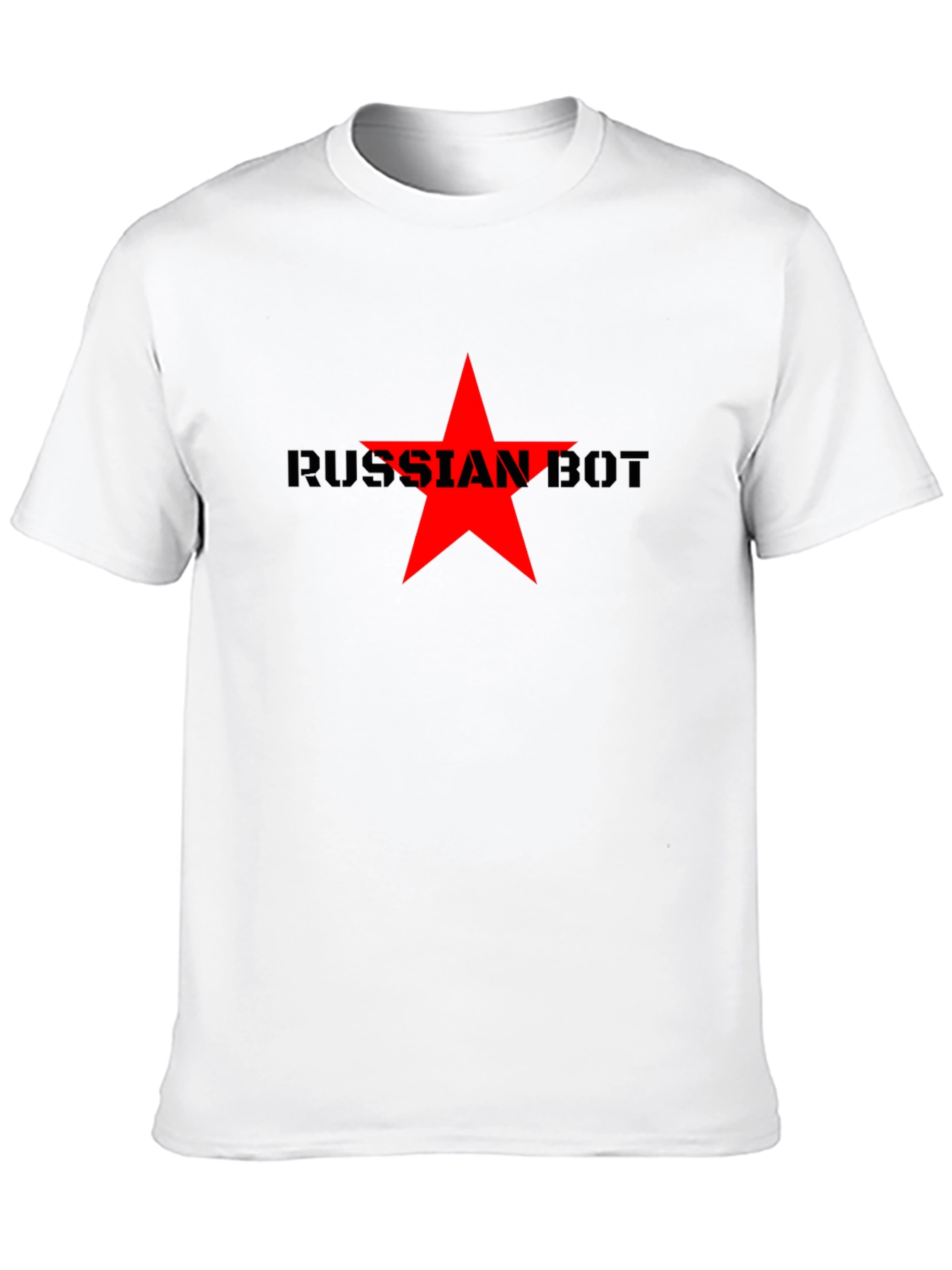 Russian Bot Star Graphic Tee - Black