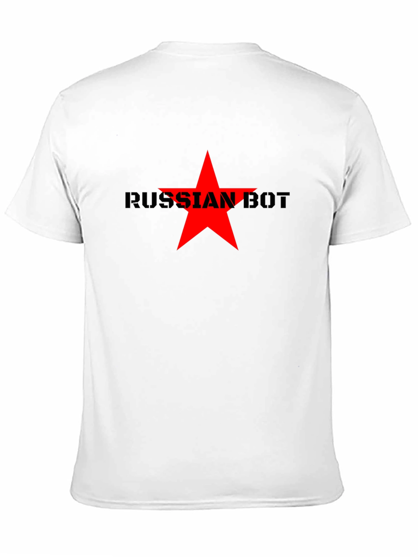 Russian Bot Star Graphic Tee - Black