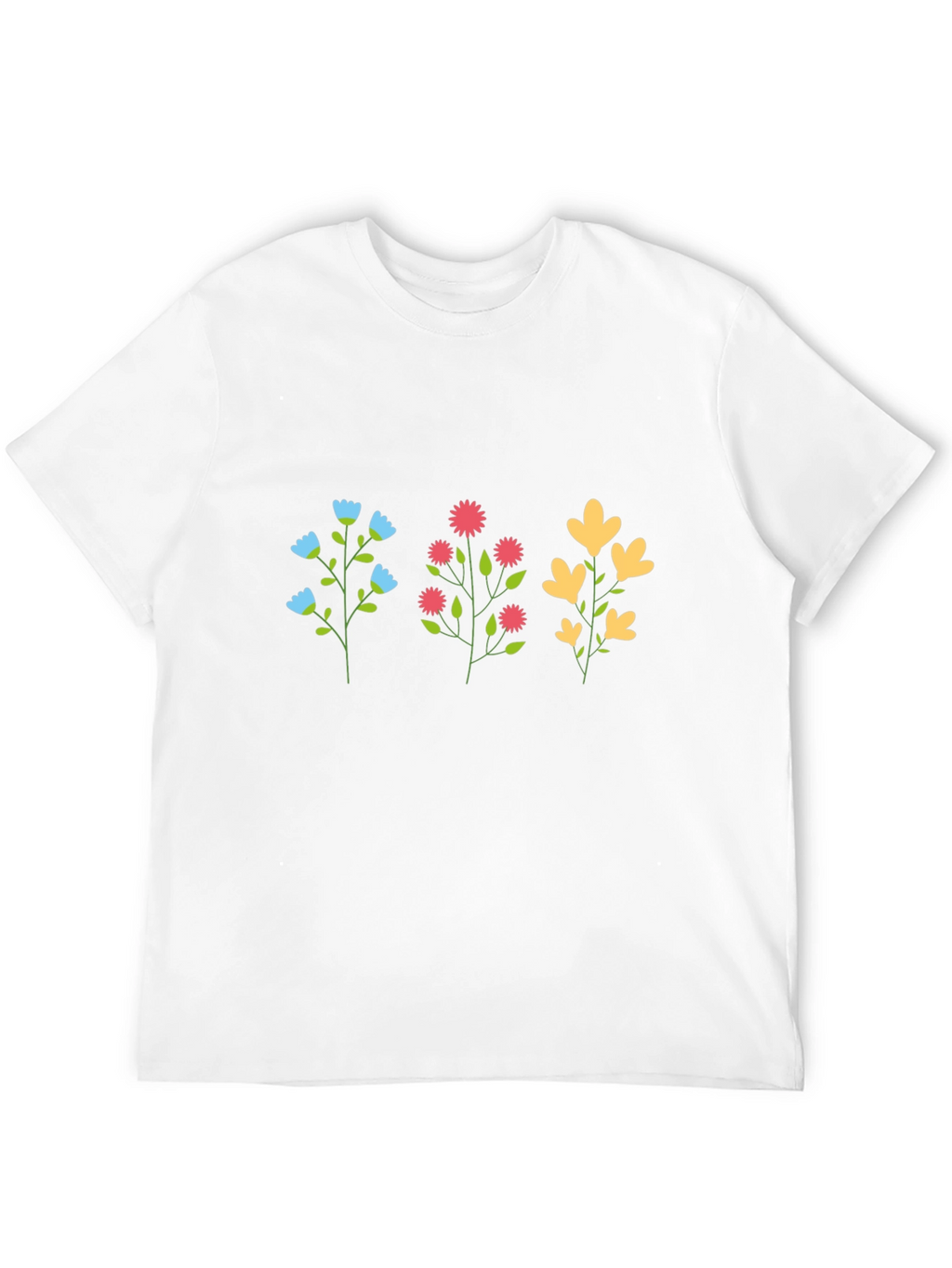 Floral Print Black T-Shirt - Casual Style