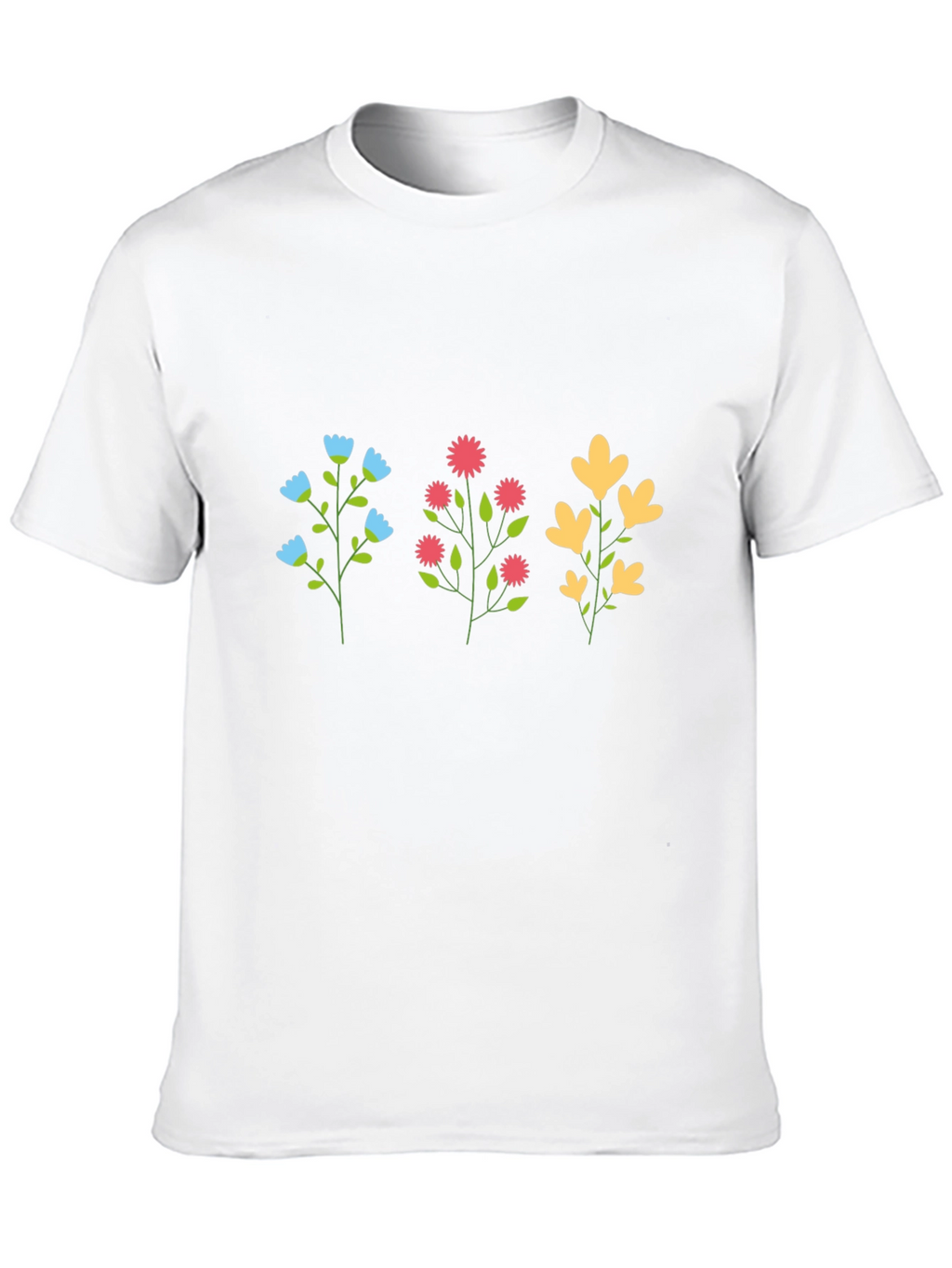 Floral Print Black T-Shirt - Casual Style