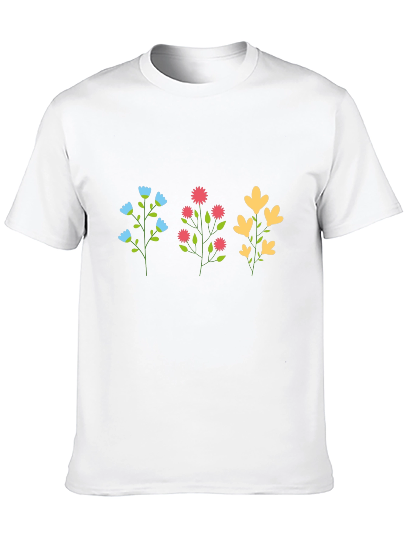 Floral Print Black T-Shirt - Casual Style