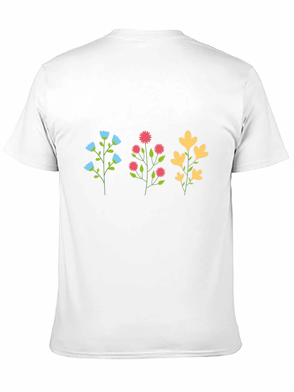Floral Print Black T-Shirt - Casual Style