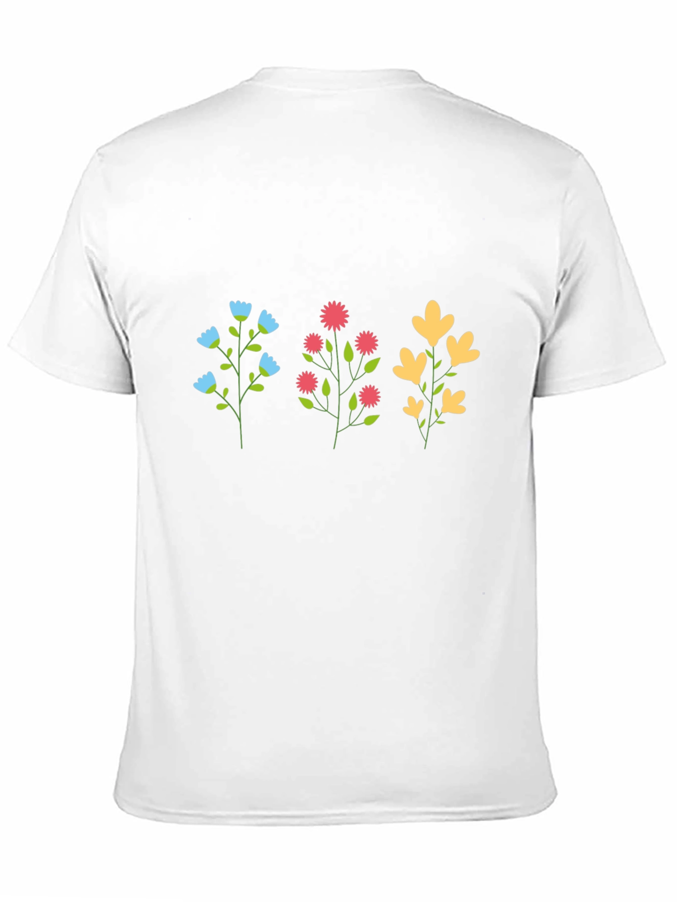Floral Print Black T-Shirt - Casual Style