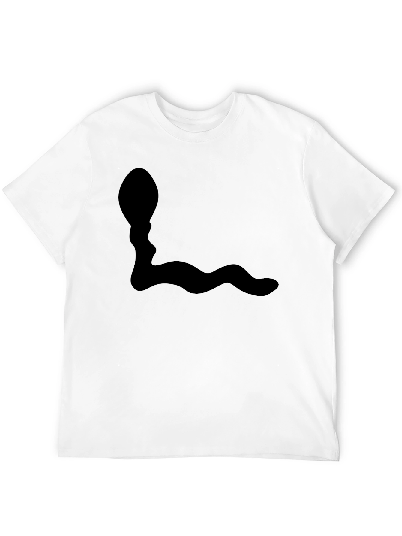 Mens Black Snake Graphic Tee - Casual Style