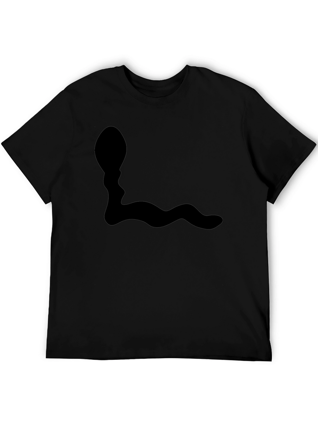 Mens Black Snake Graphic Tee - Casual Style