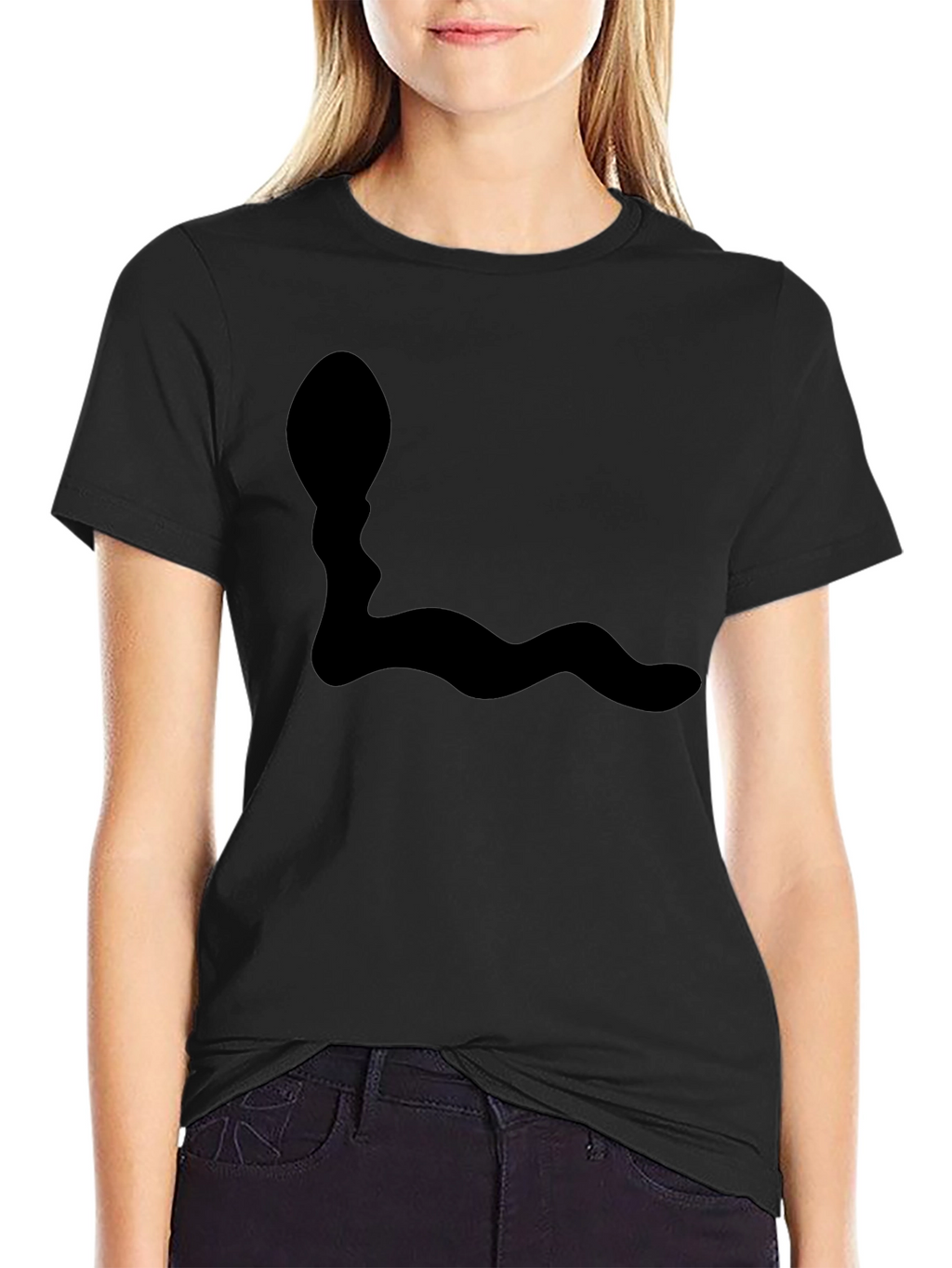 Mens Black Snake Graphic Tee - Casual Style