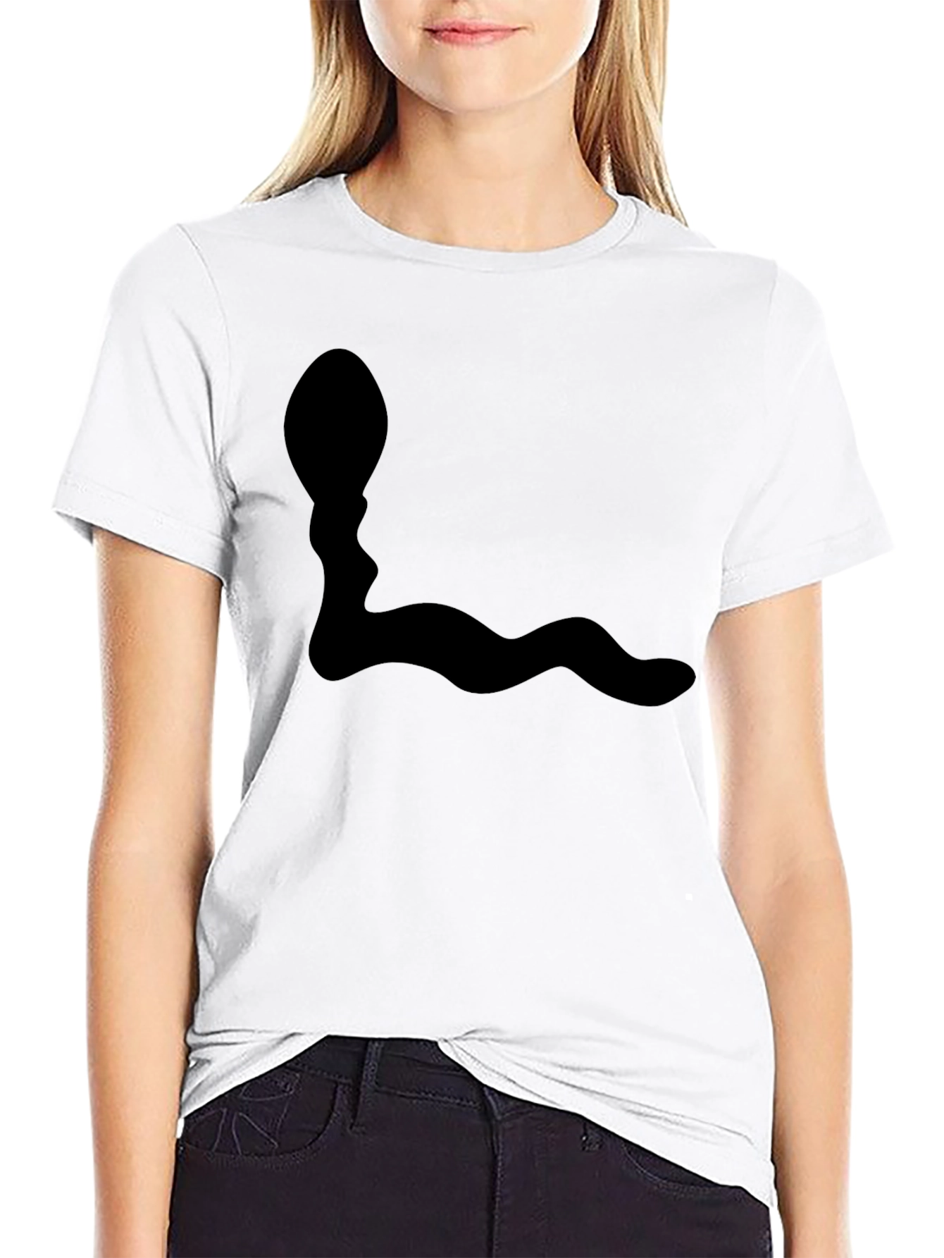 Mens Black Snake Graphic Tee - Casual Style