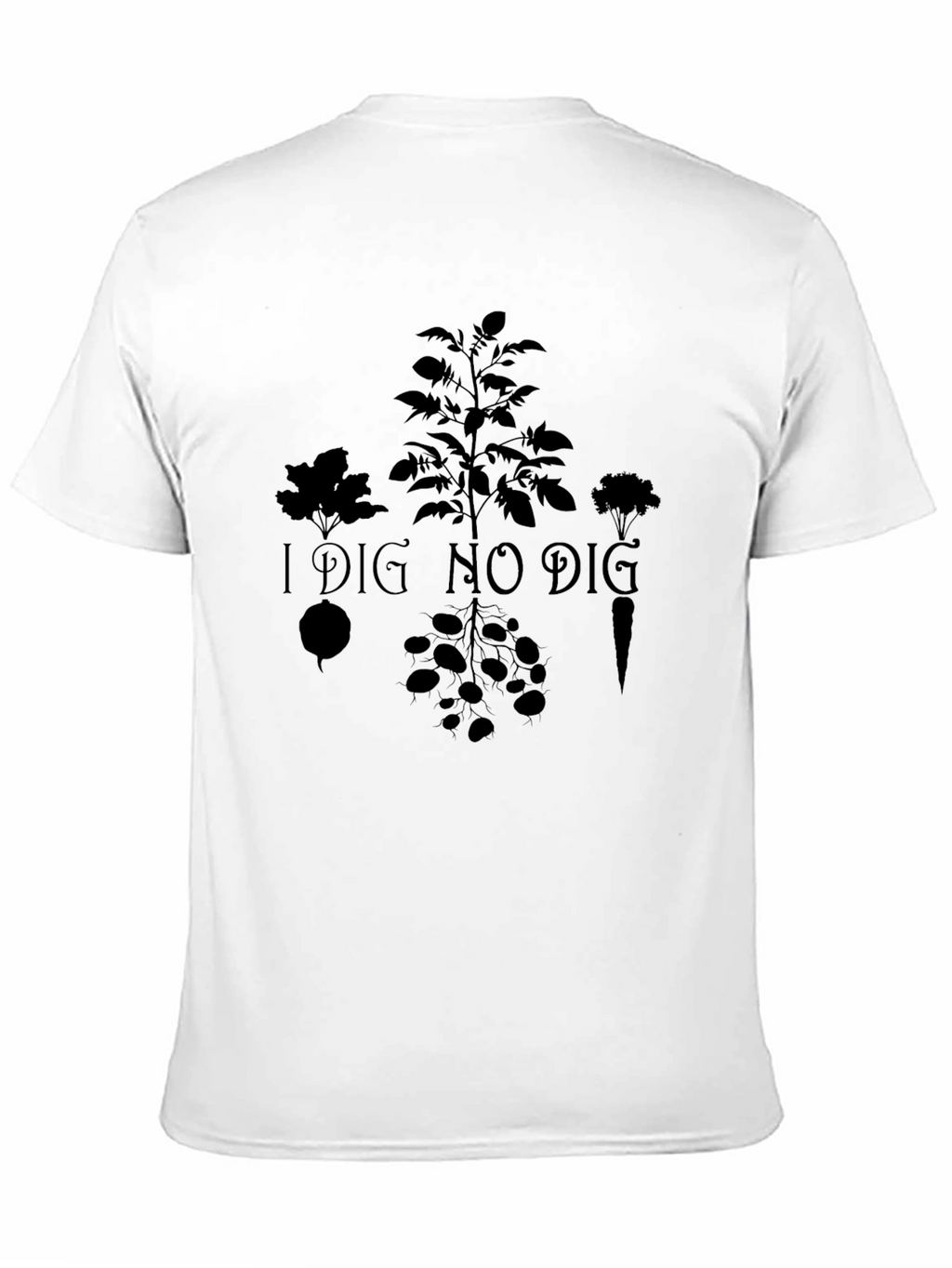 I Dig No Dig Gardening T-Shirt - Black